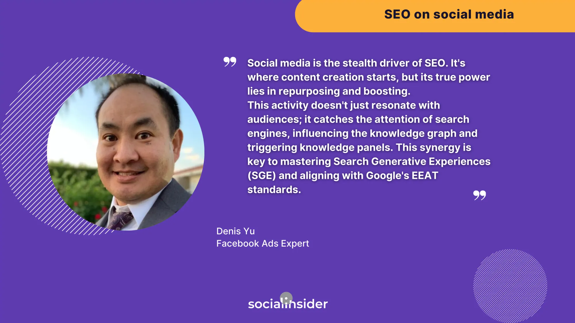 Dennis Yu - quote on social media seo