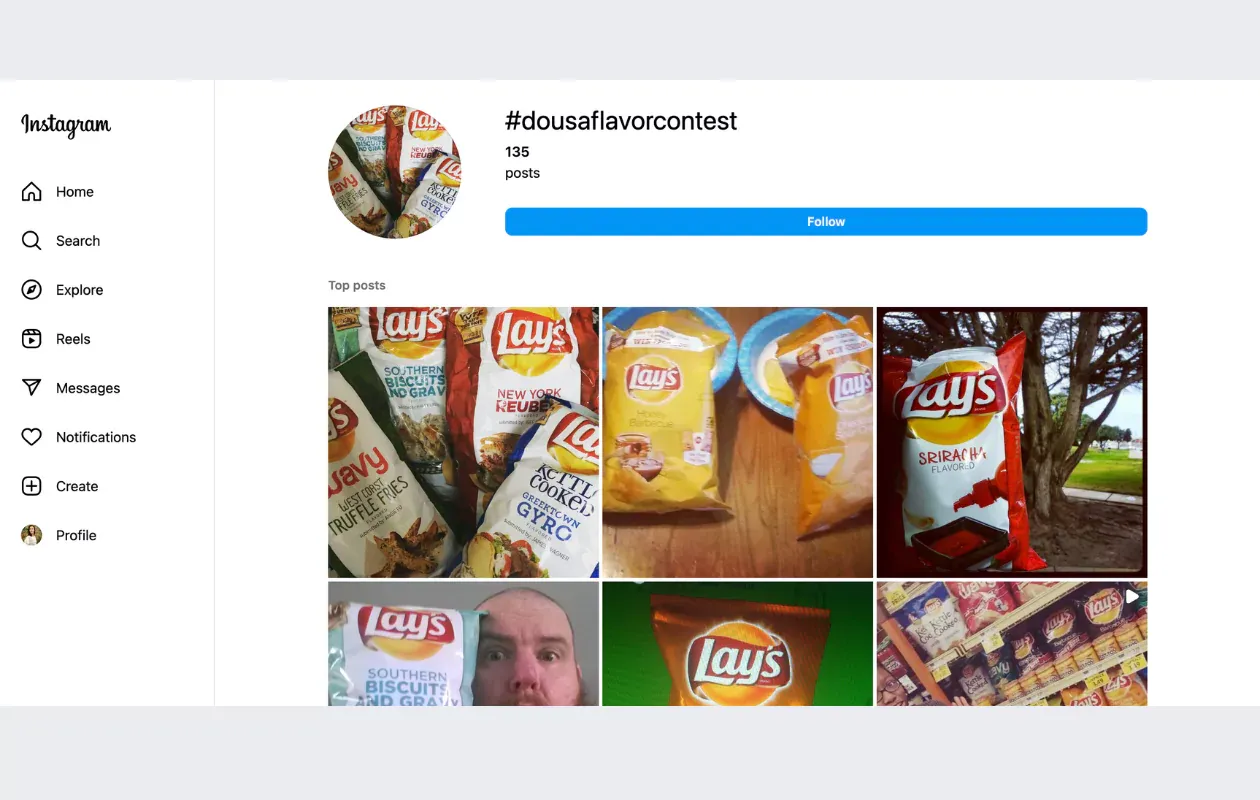 Lays hashtag
