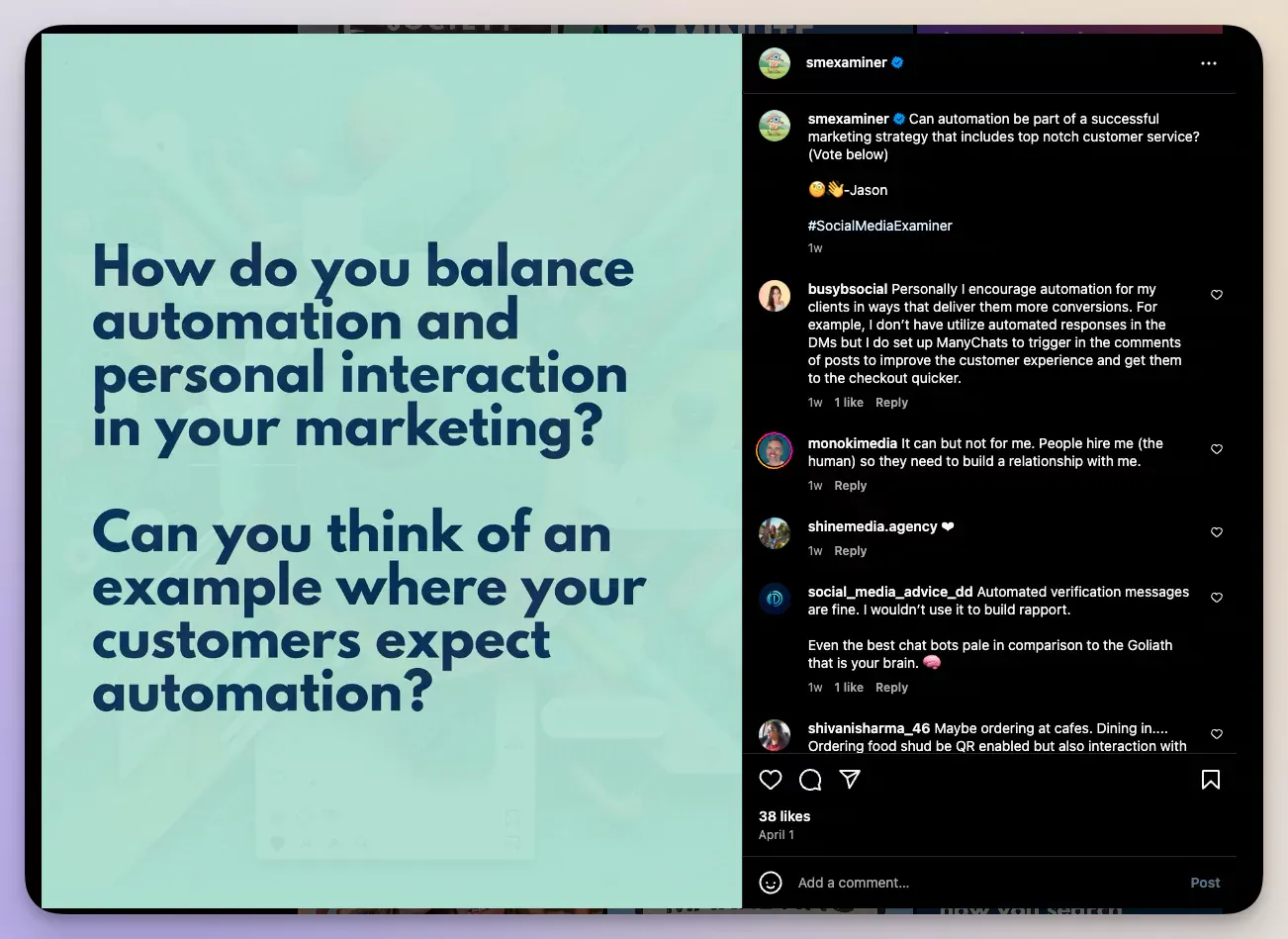 Instagram posts with polls in captions