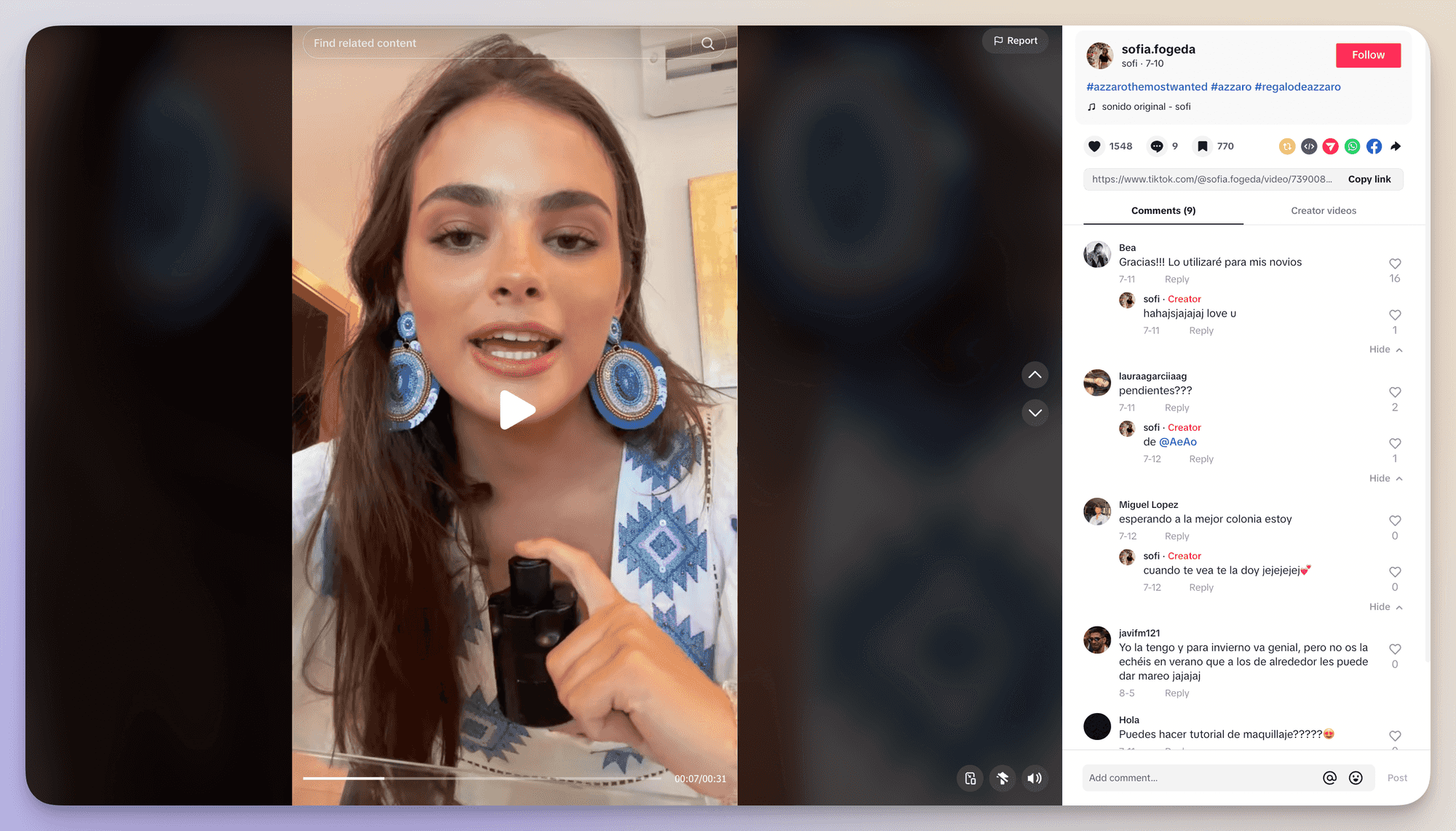 azzaro tiktok influencer marketing