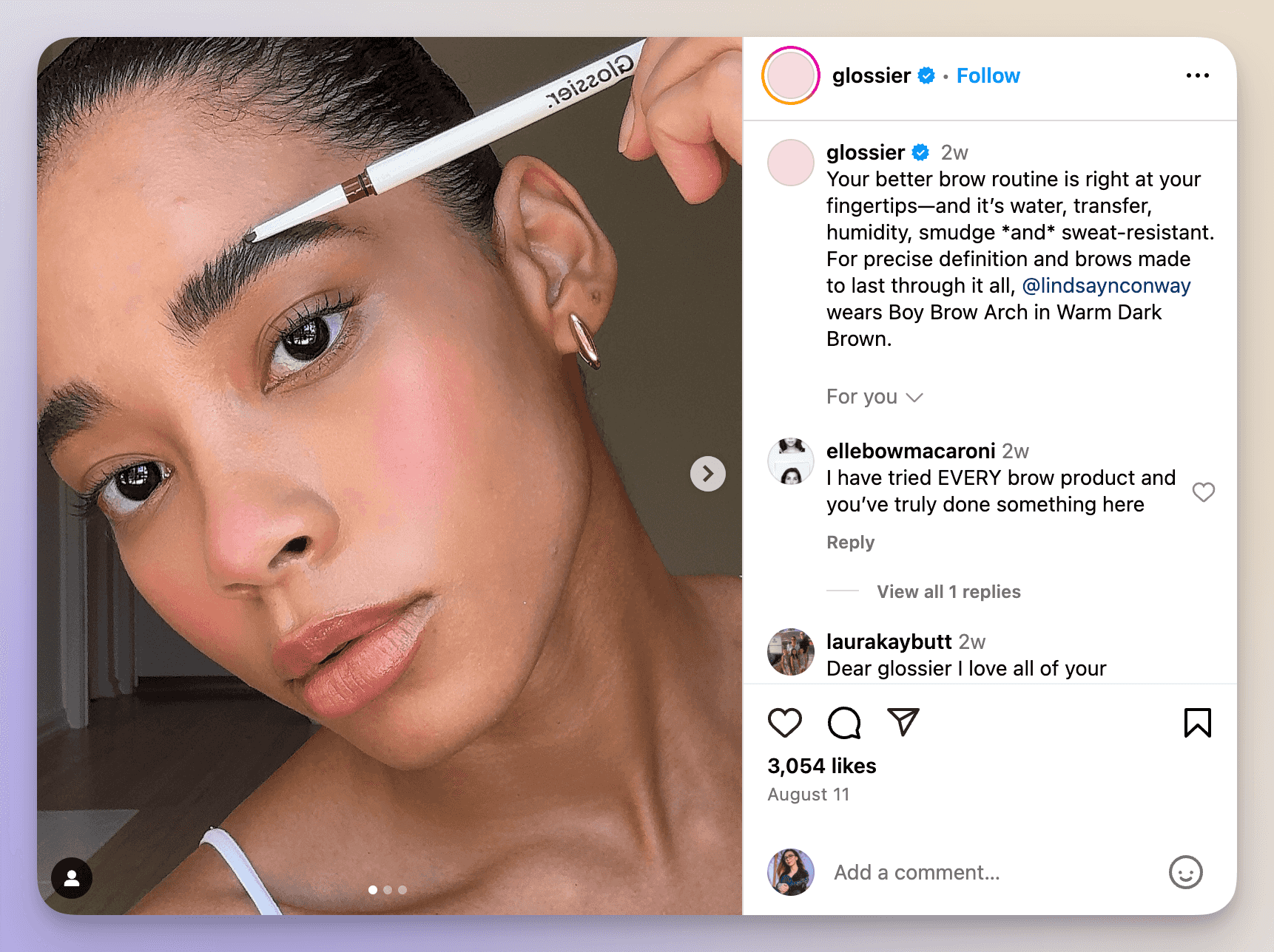 glossier ugc instagram