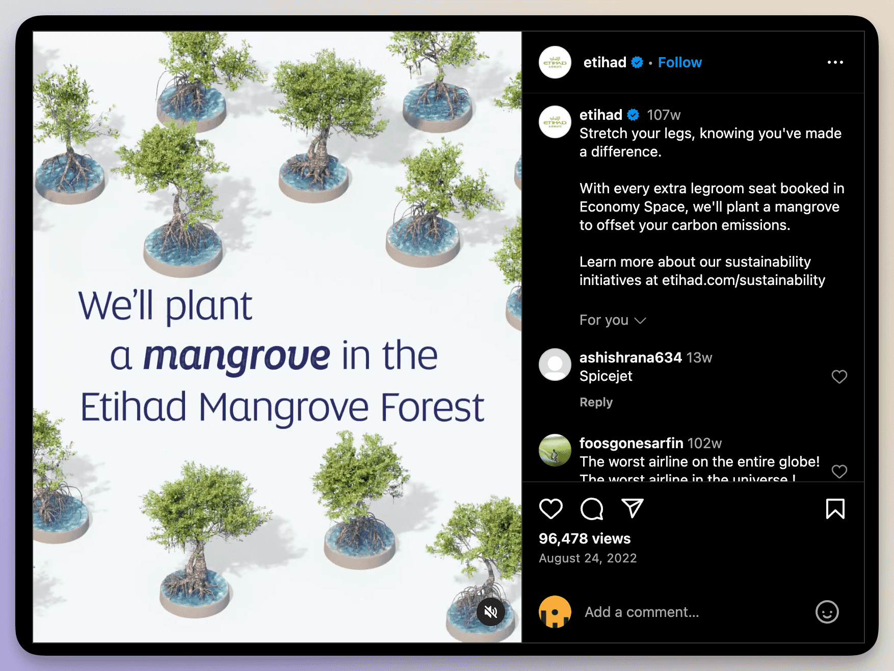 content pillar example - sustainability