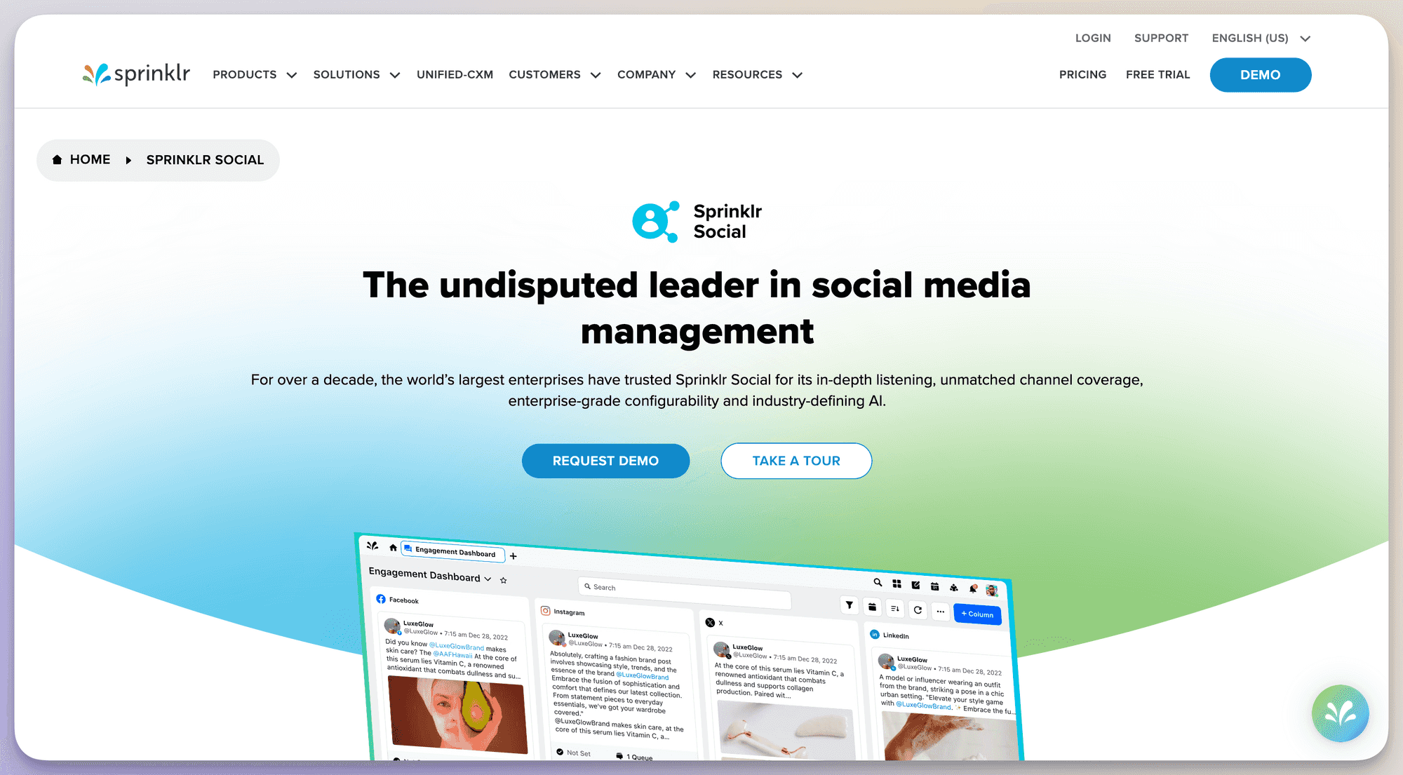 Sprout Social alternative #3: Sprinklr Social