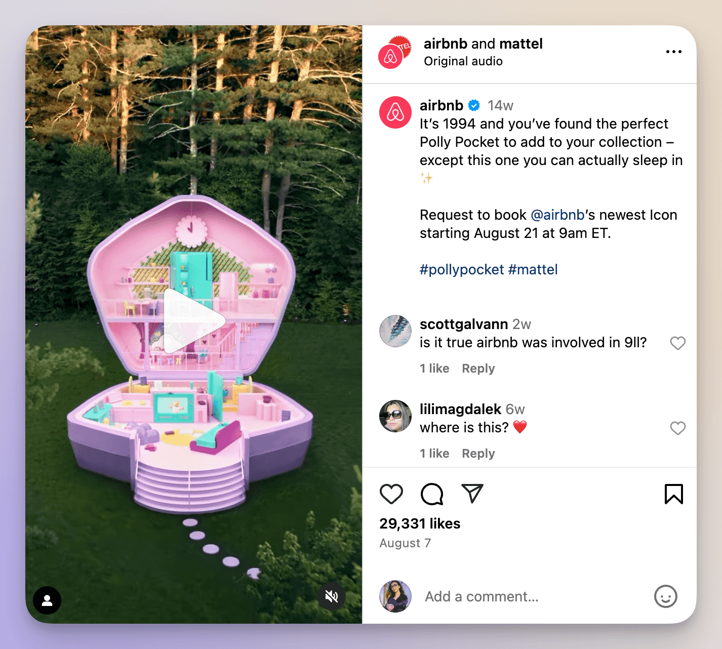 airbnb instagram post