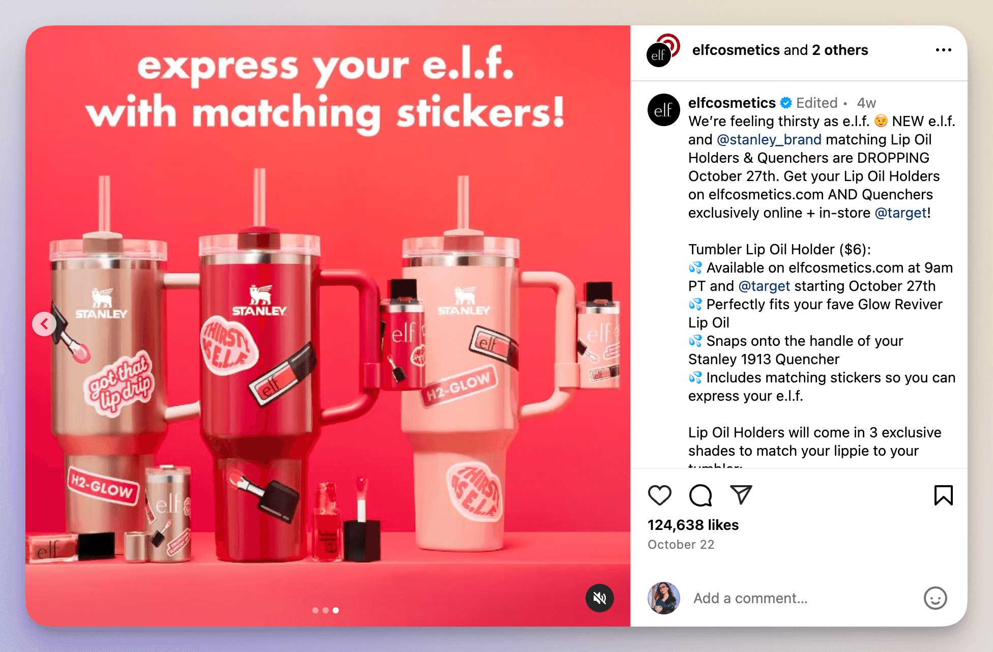 elf cosmetics partnership