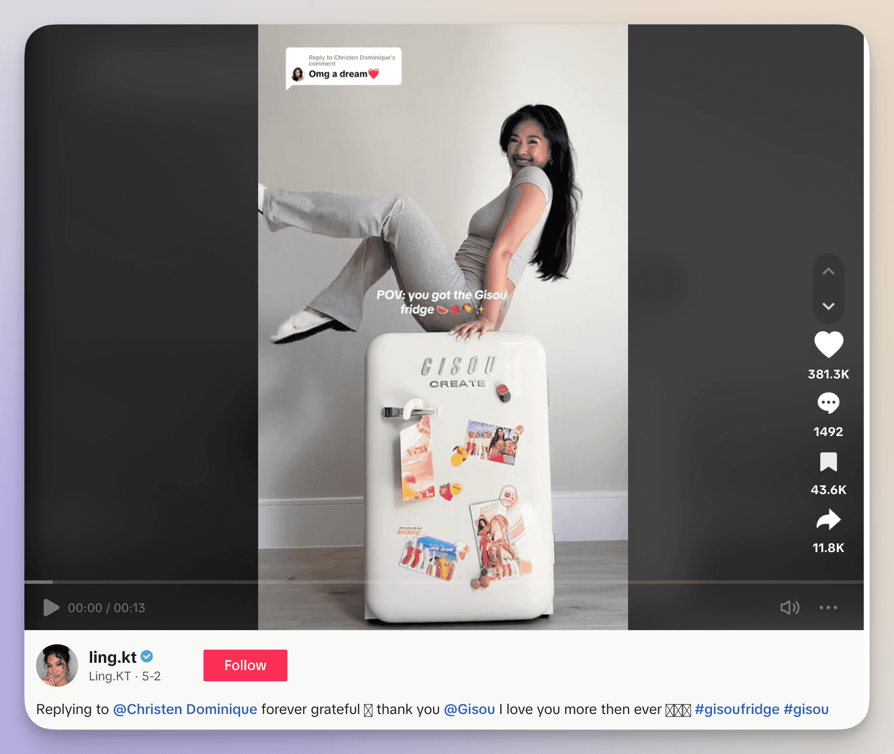 gisou influencer marketing example