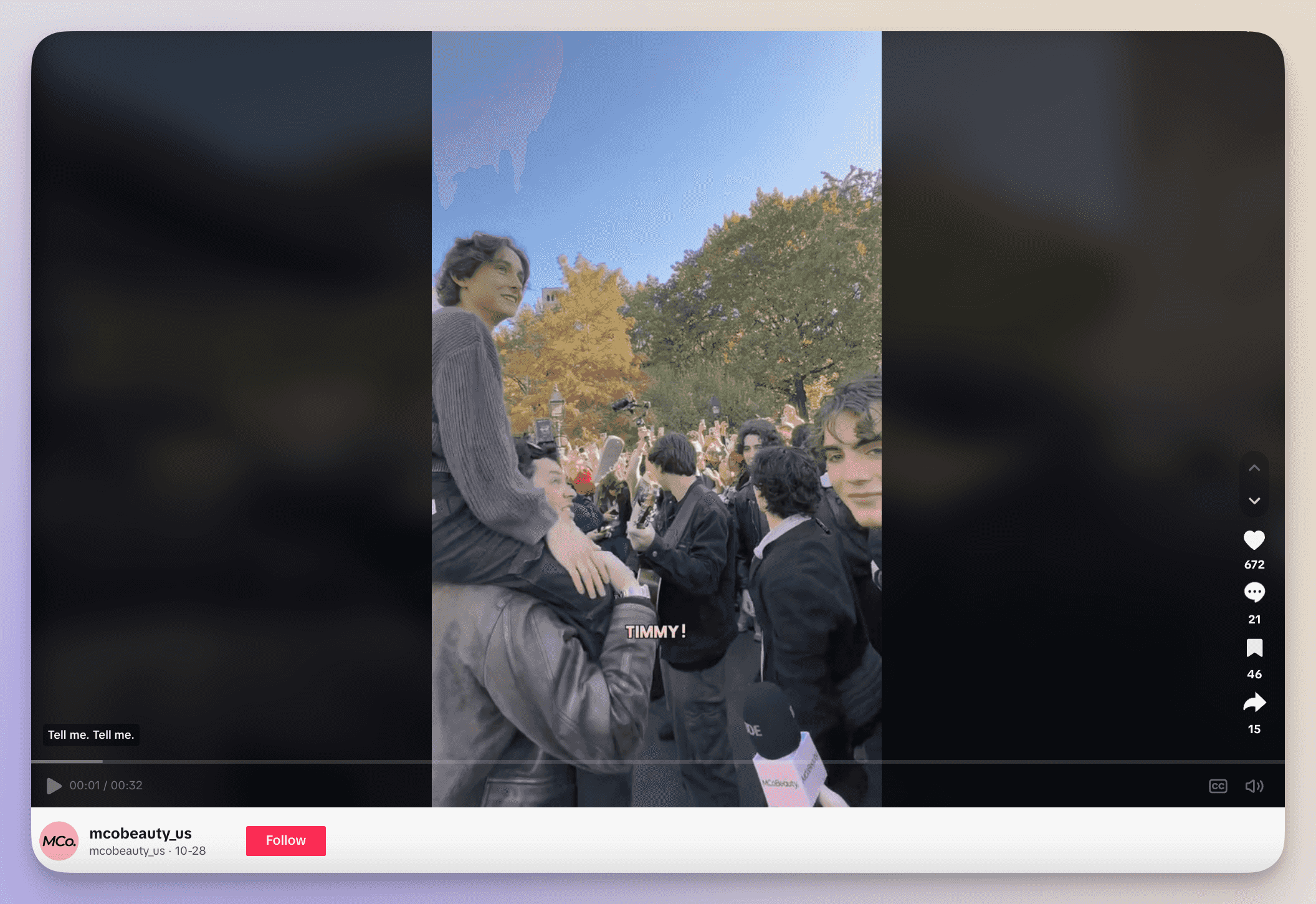 mcobeauty tiktok campaign