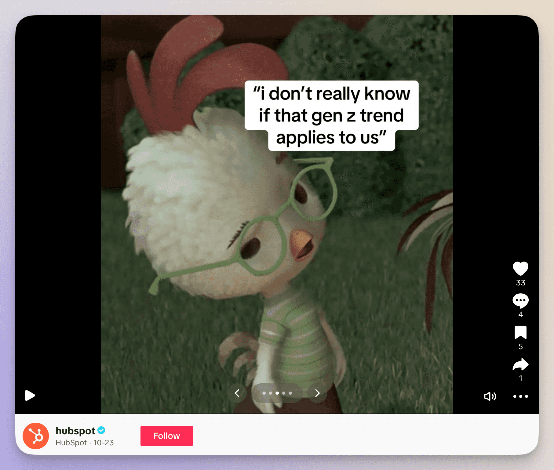 tiktok carousel with memes