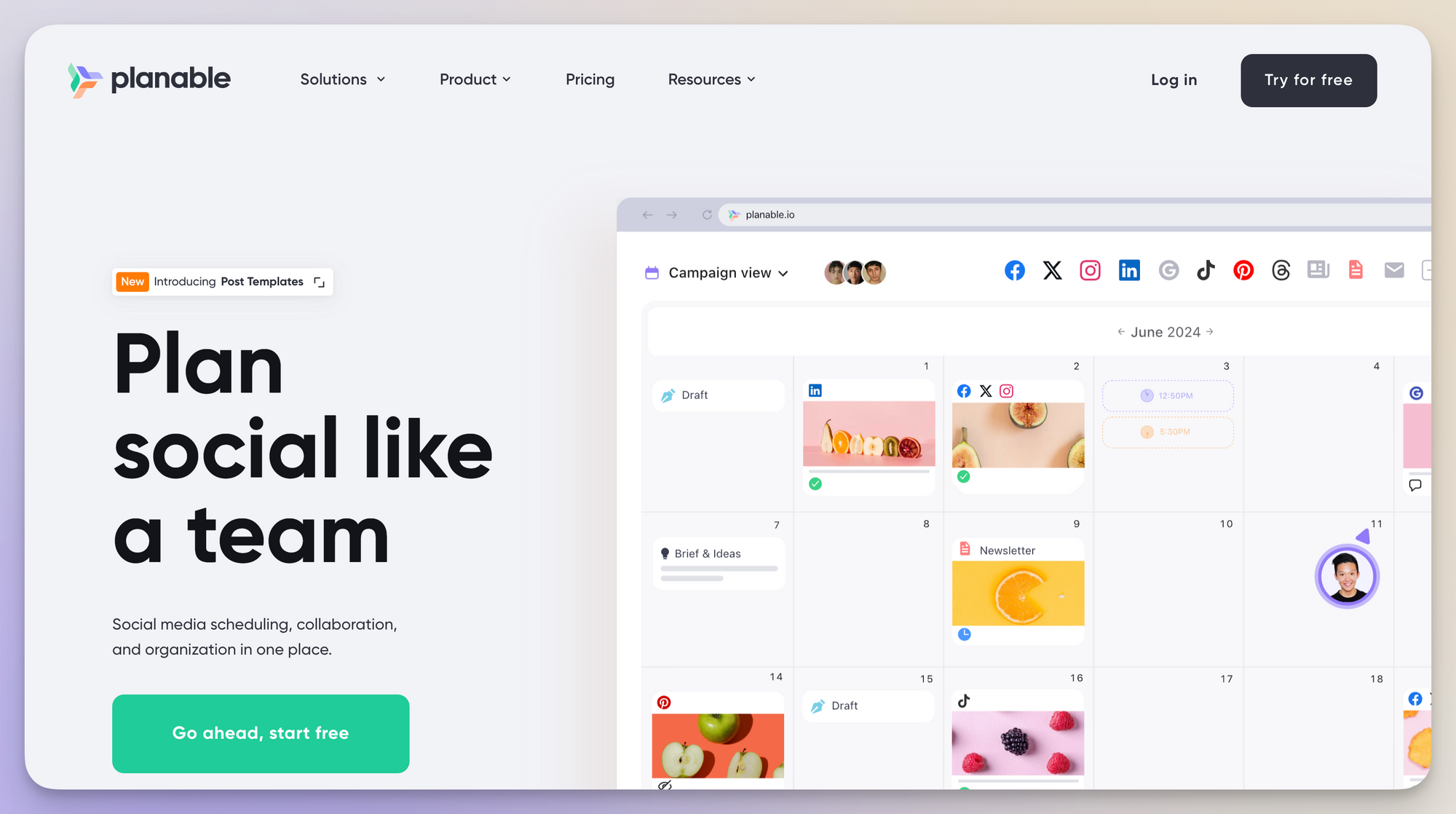 planable as a content collaboration tool