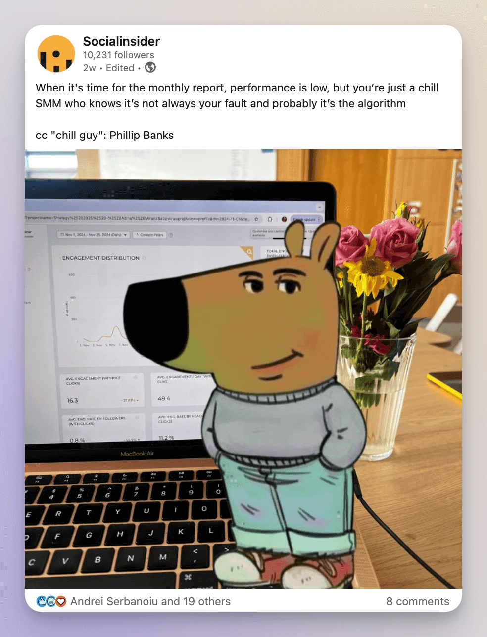 socialinsider linkedin meme