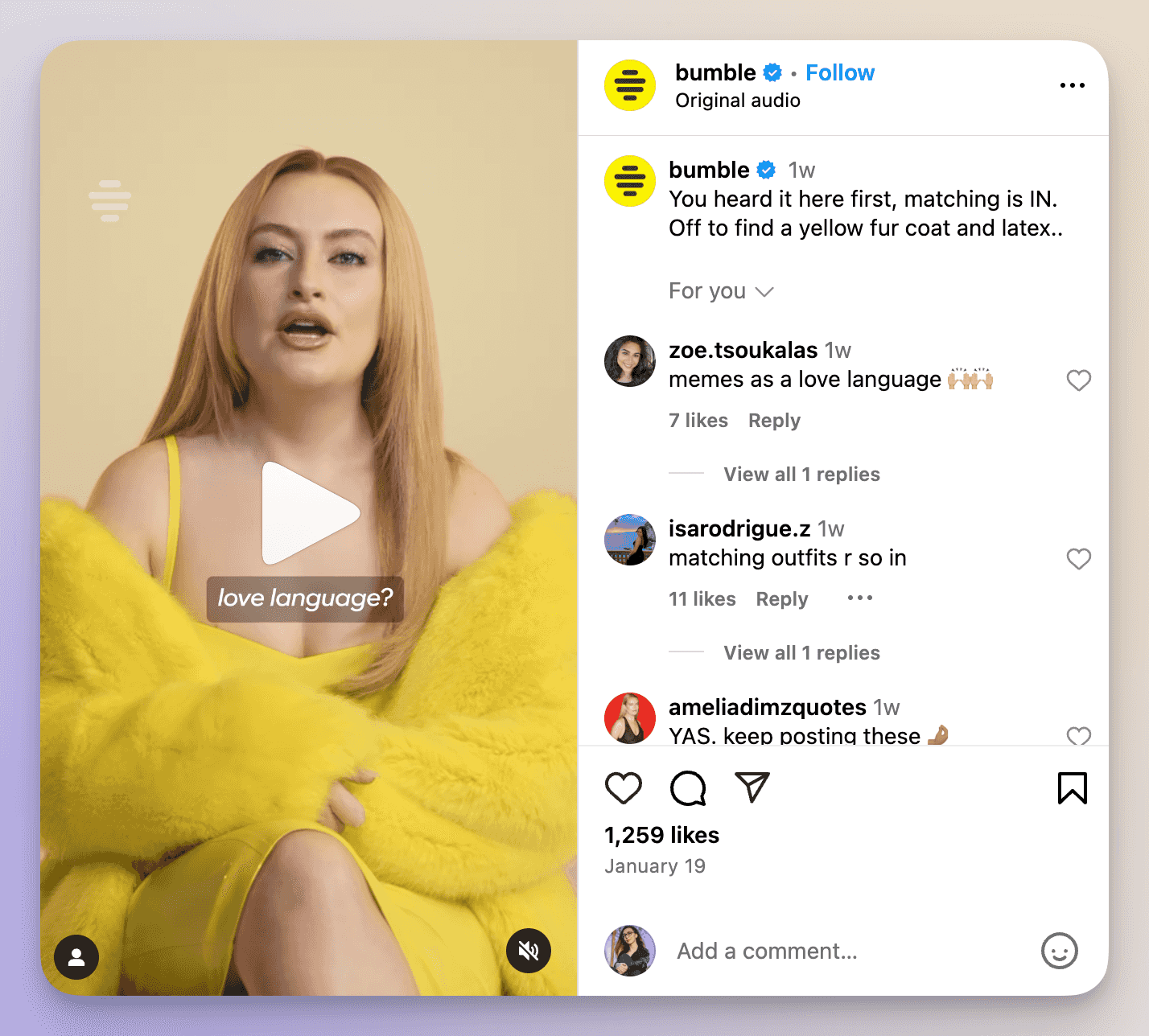 bumble influencer marketing campaign example