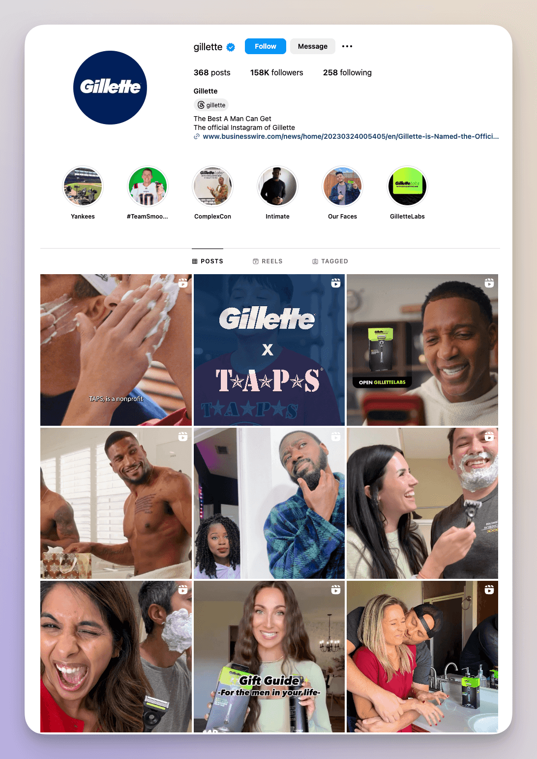gilette influencer marketing campaigns