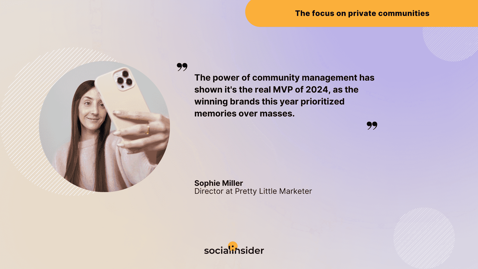 importance of communities quote sophie