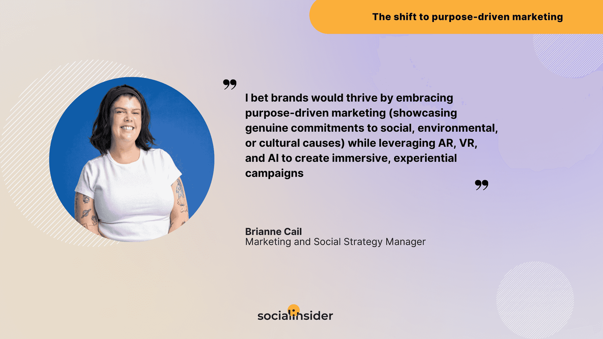 purpose driven marketing quote brianne