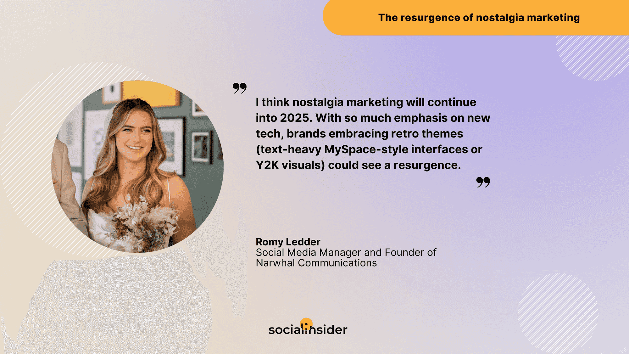 romy ledder nostalgia marketing quote
