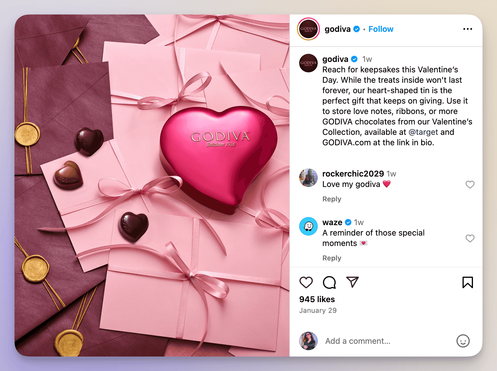 godiva valentine's day product idea