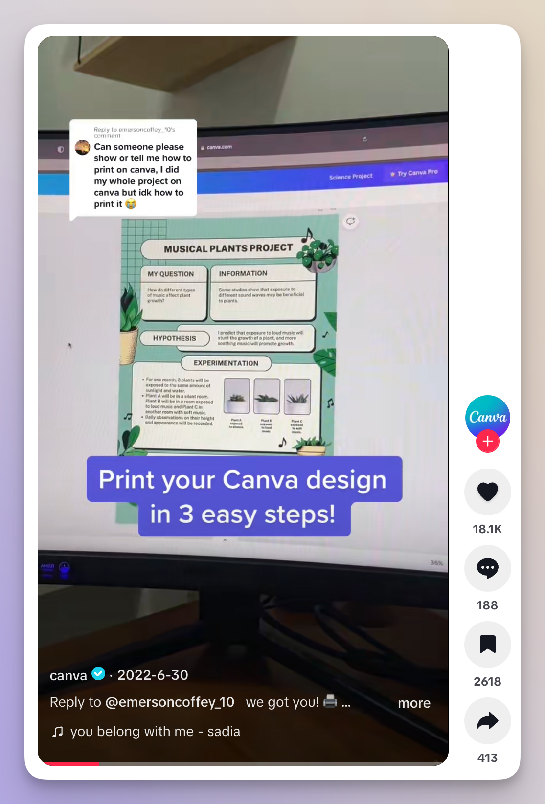 canva tiktok video
