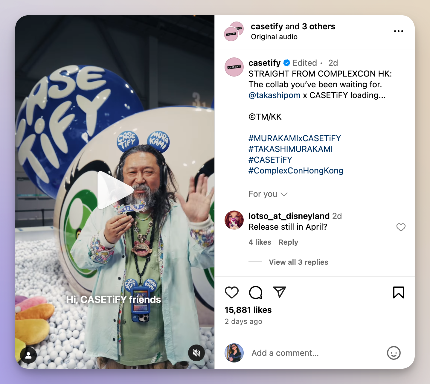 casetify influencer collaboration example
