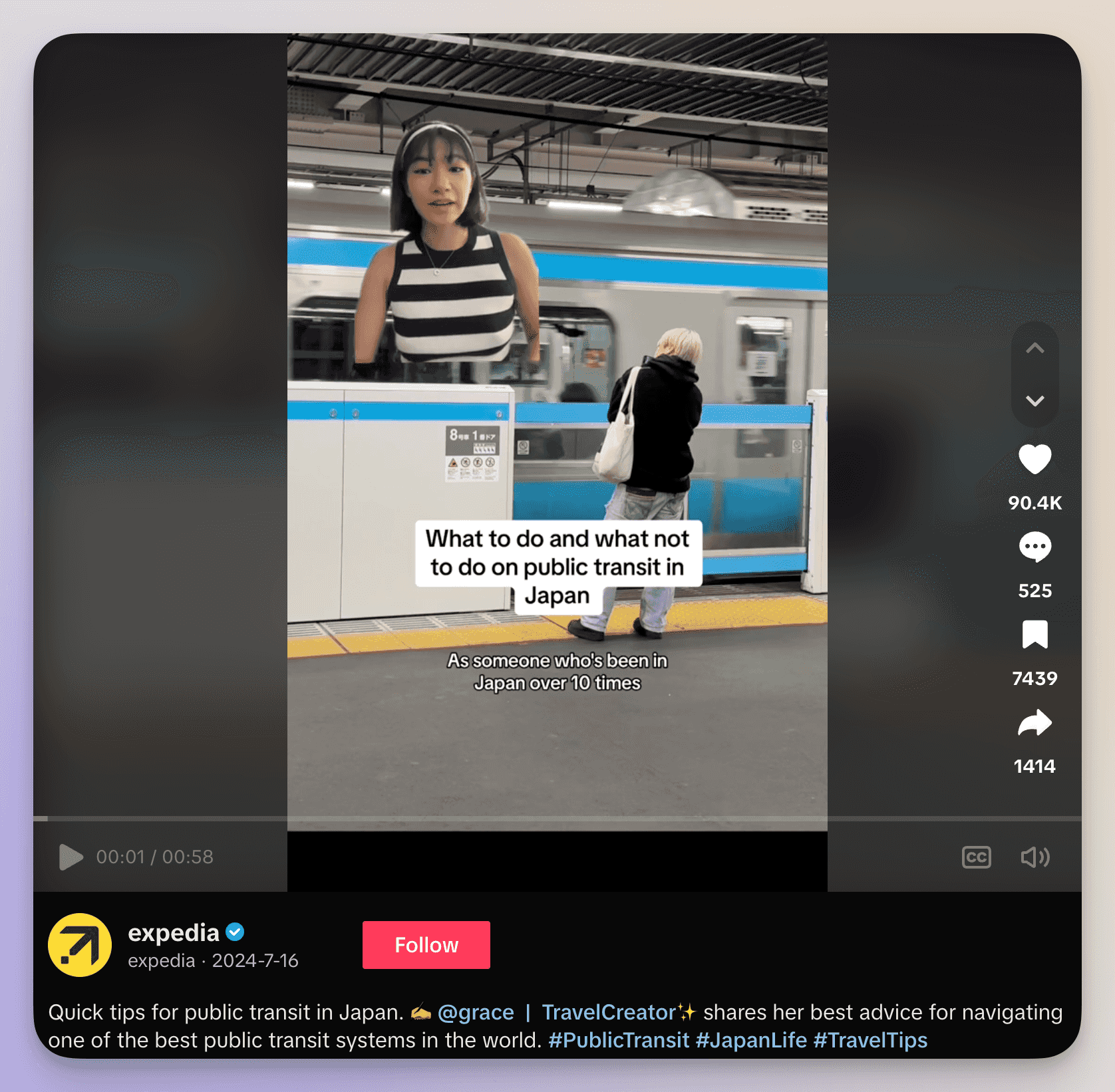 expedia tiktok post