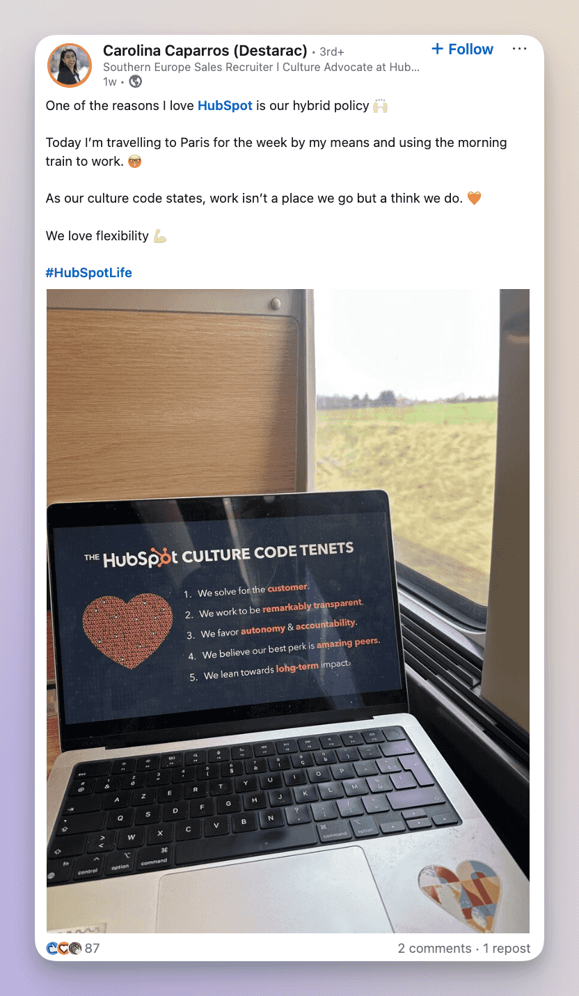 highlighting values employee generated content