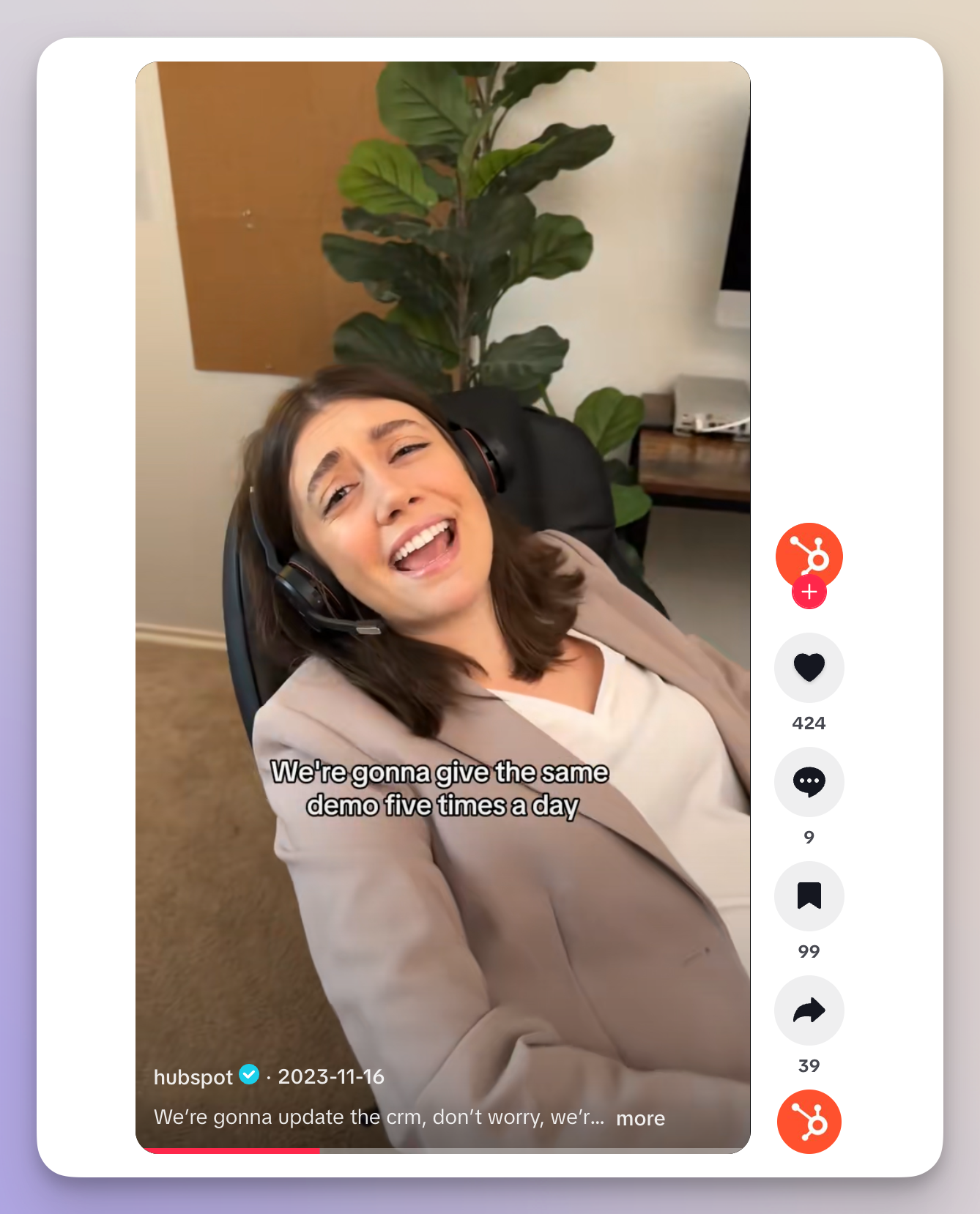 hubspot tiktok video