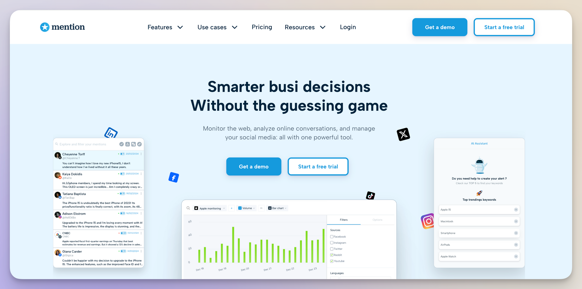mention as a social media automation tool
