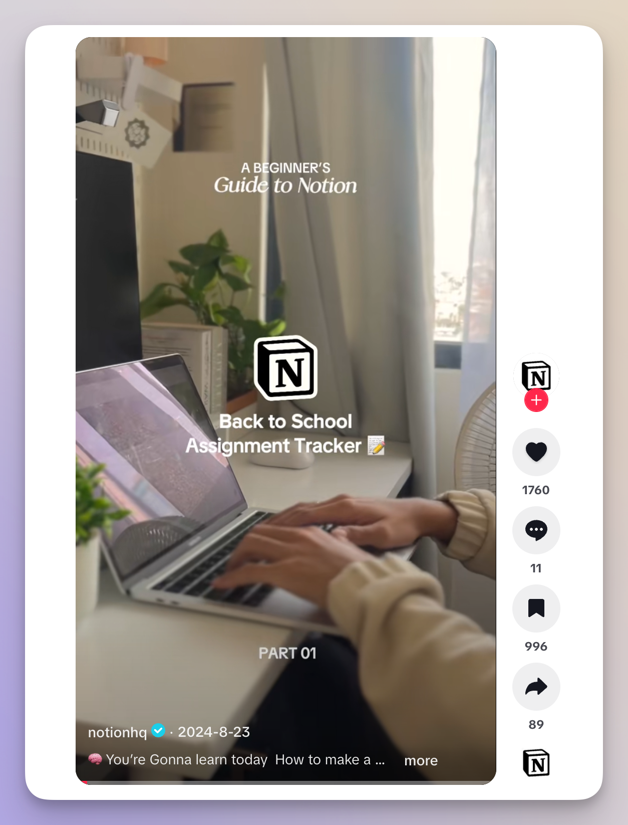 notion tiktok video