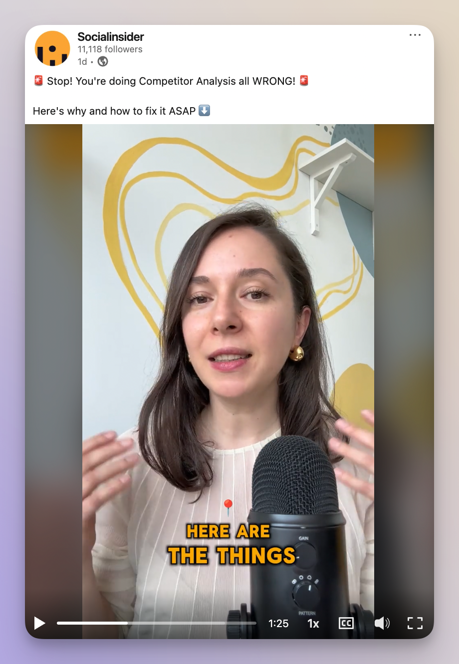 socialinsider linkedin video example