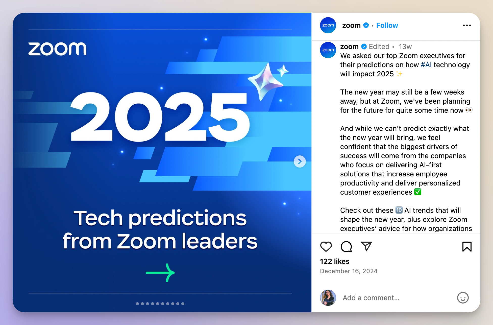 zoom instagram post