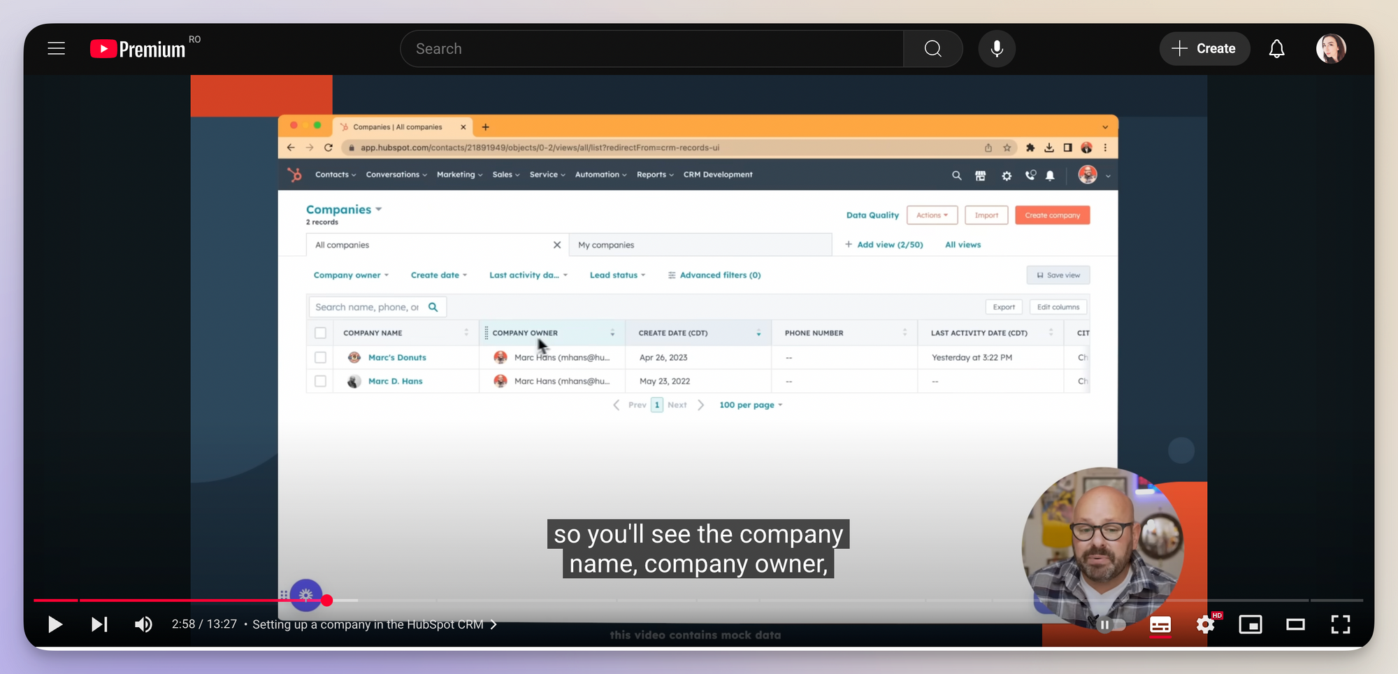 hubspot youtube video example