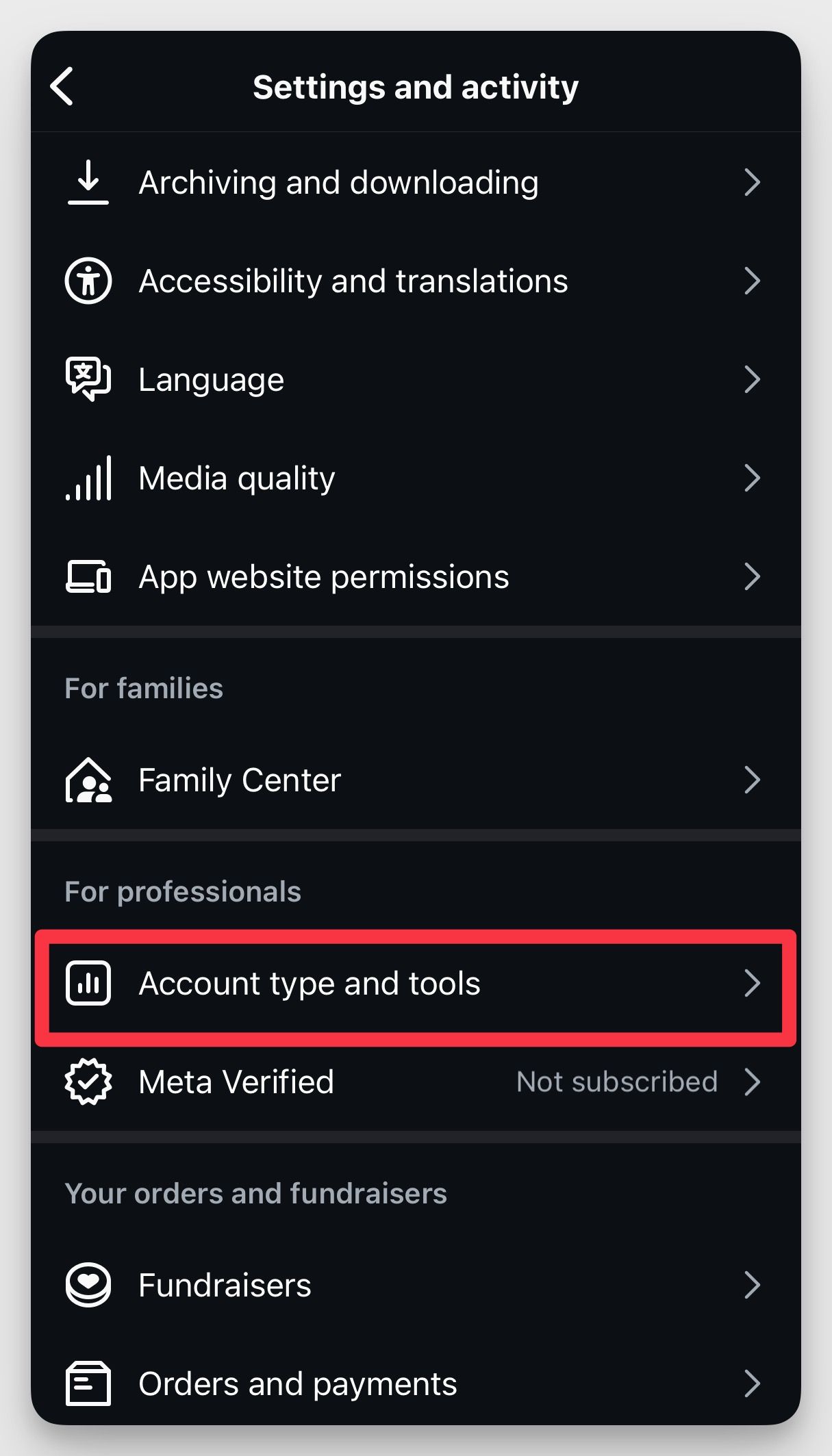 Access Instagram Insights step 2
