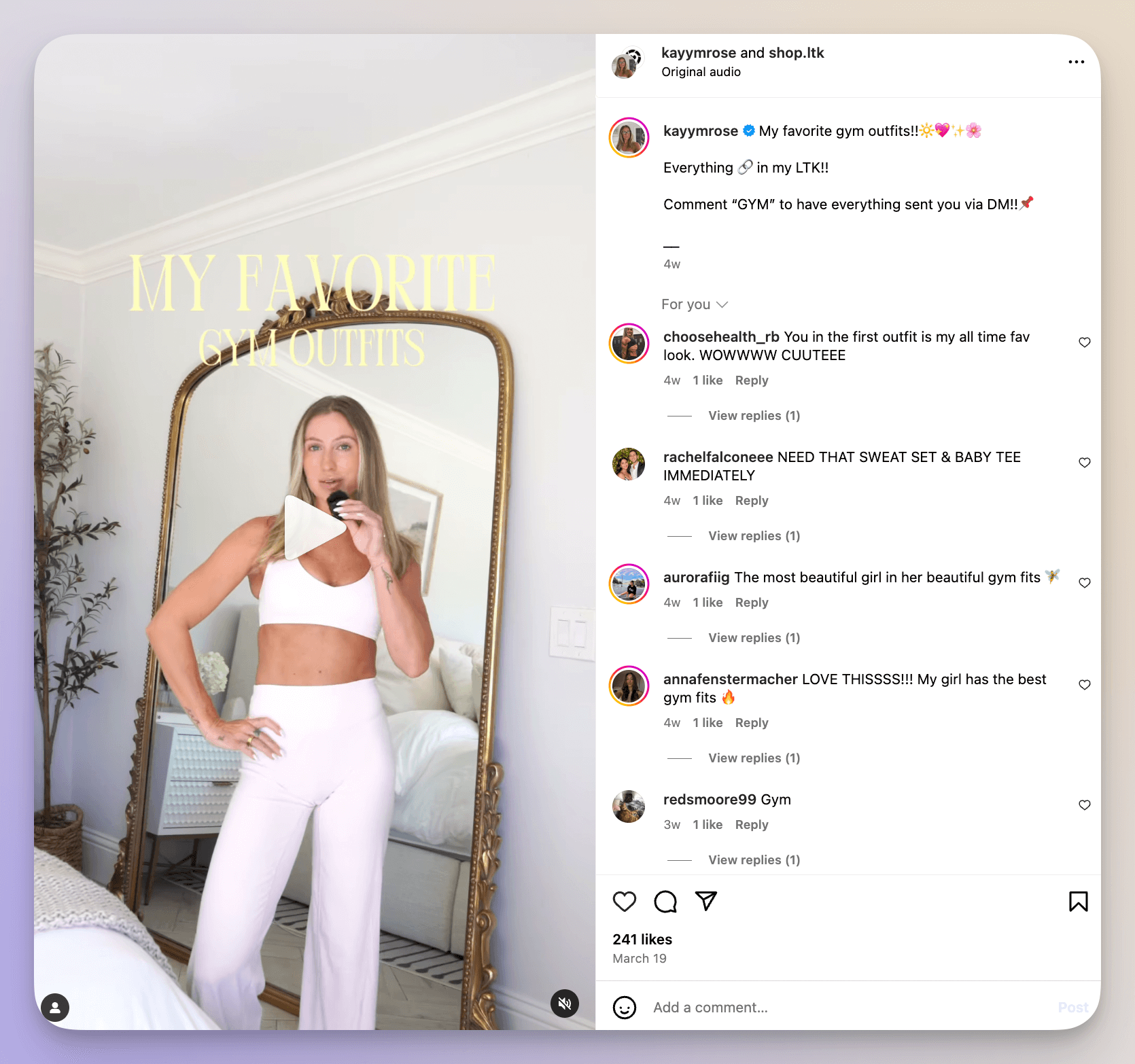 ltk instagram influencer marketing example