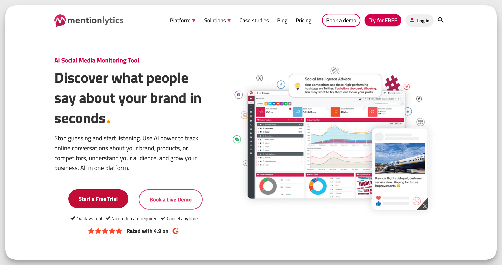 Mentionlytics social listening