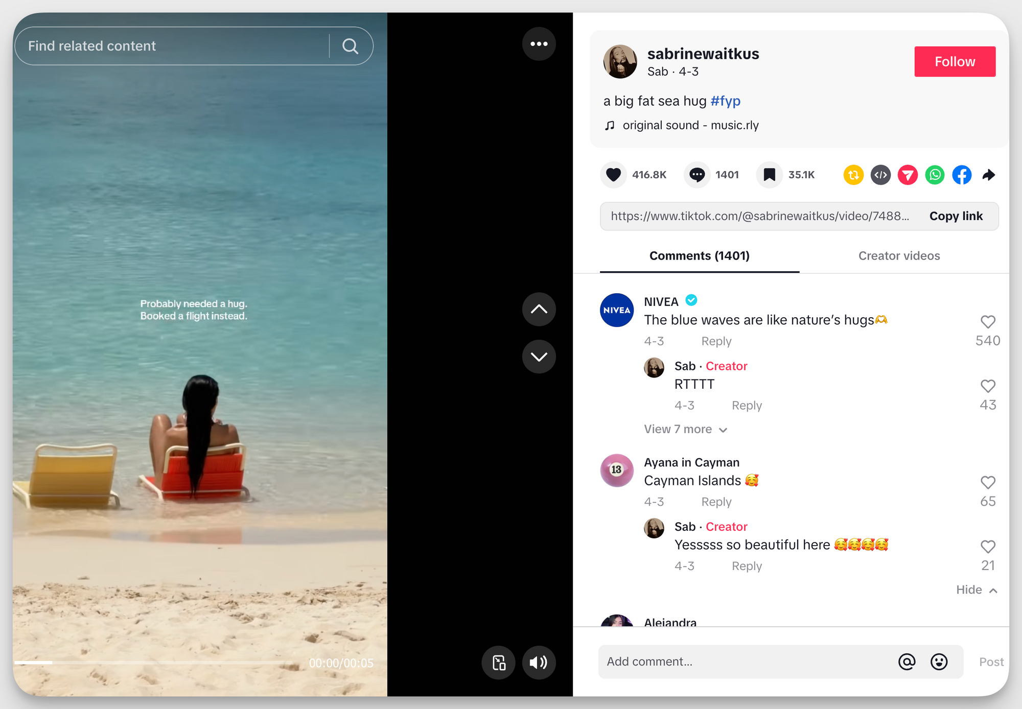 Probably needed a hug TikTok trend