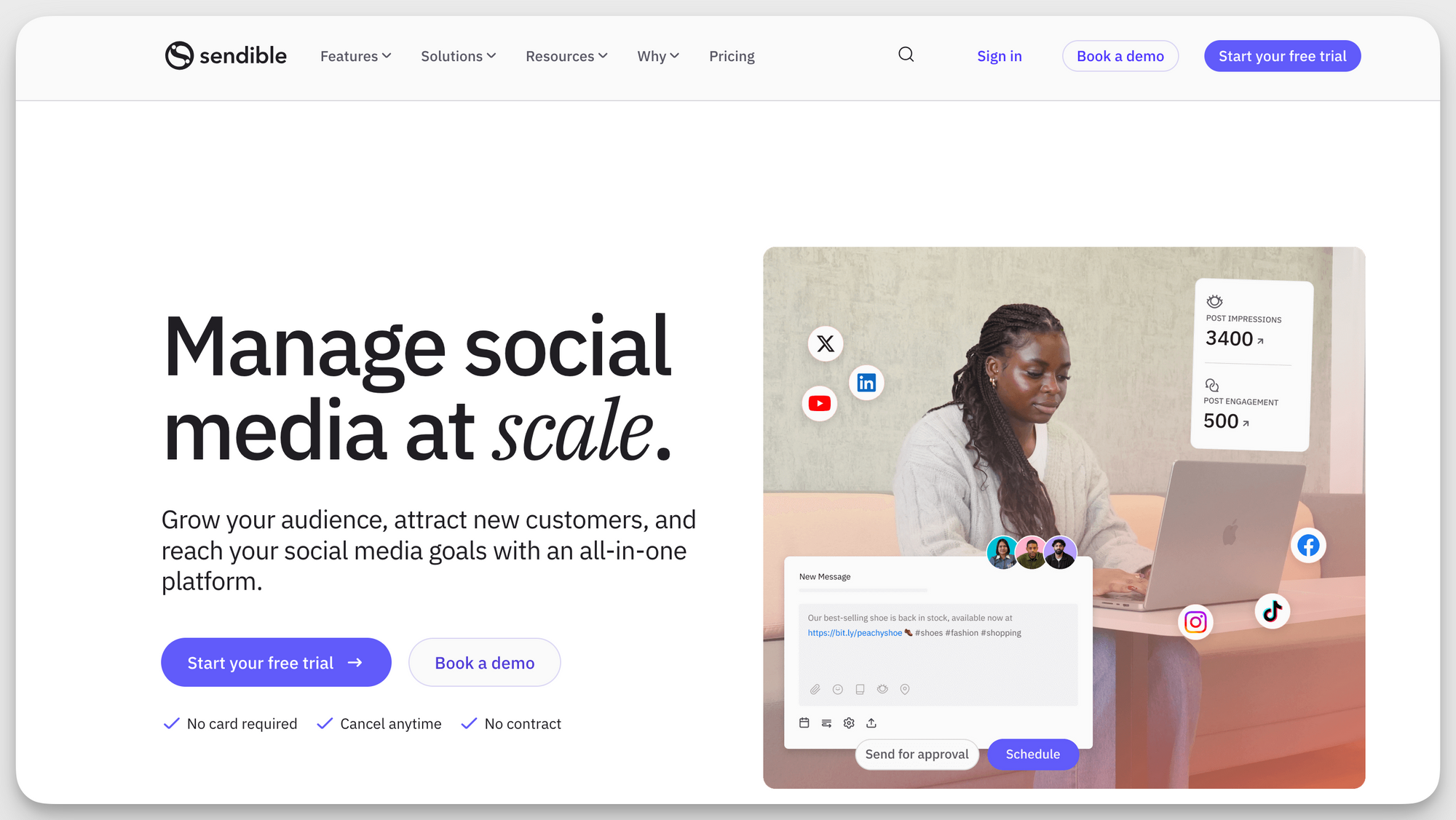 sendible social media management