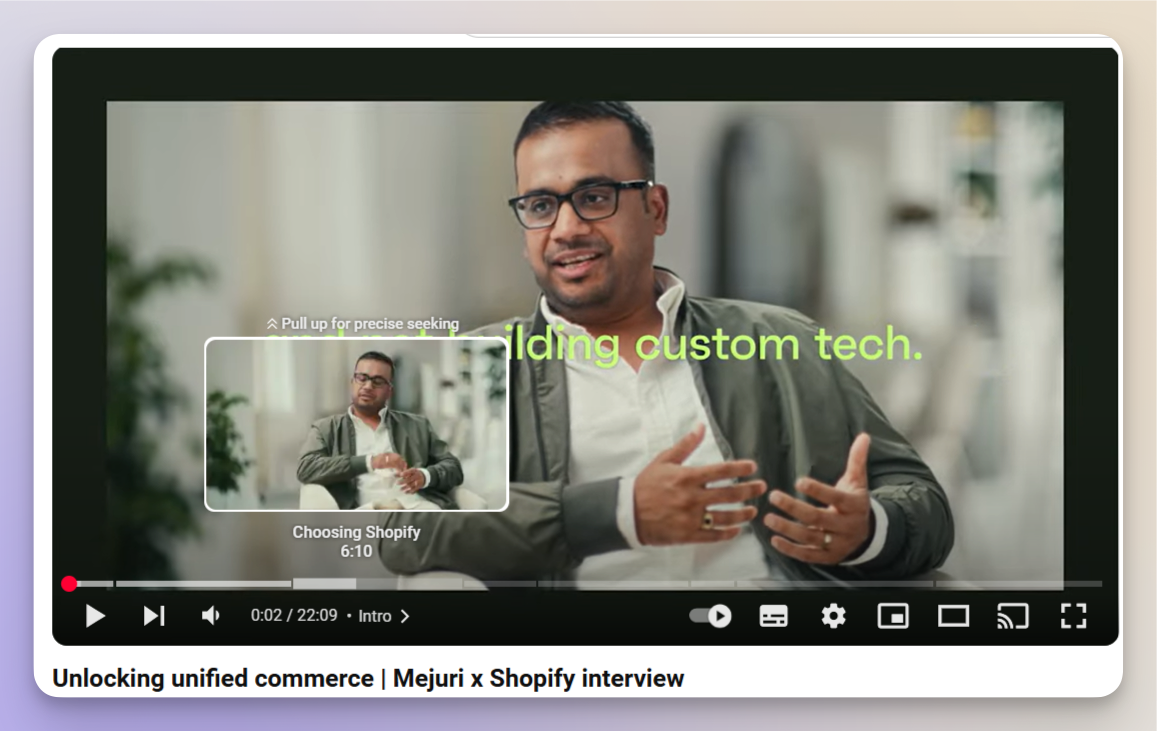 shopify video segmentation