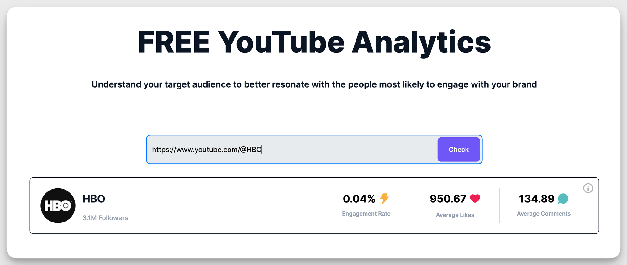 socialinsider free youtube analytics tool
