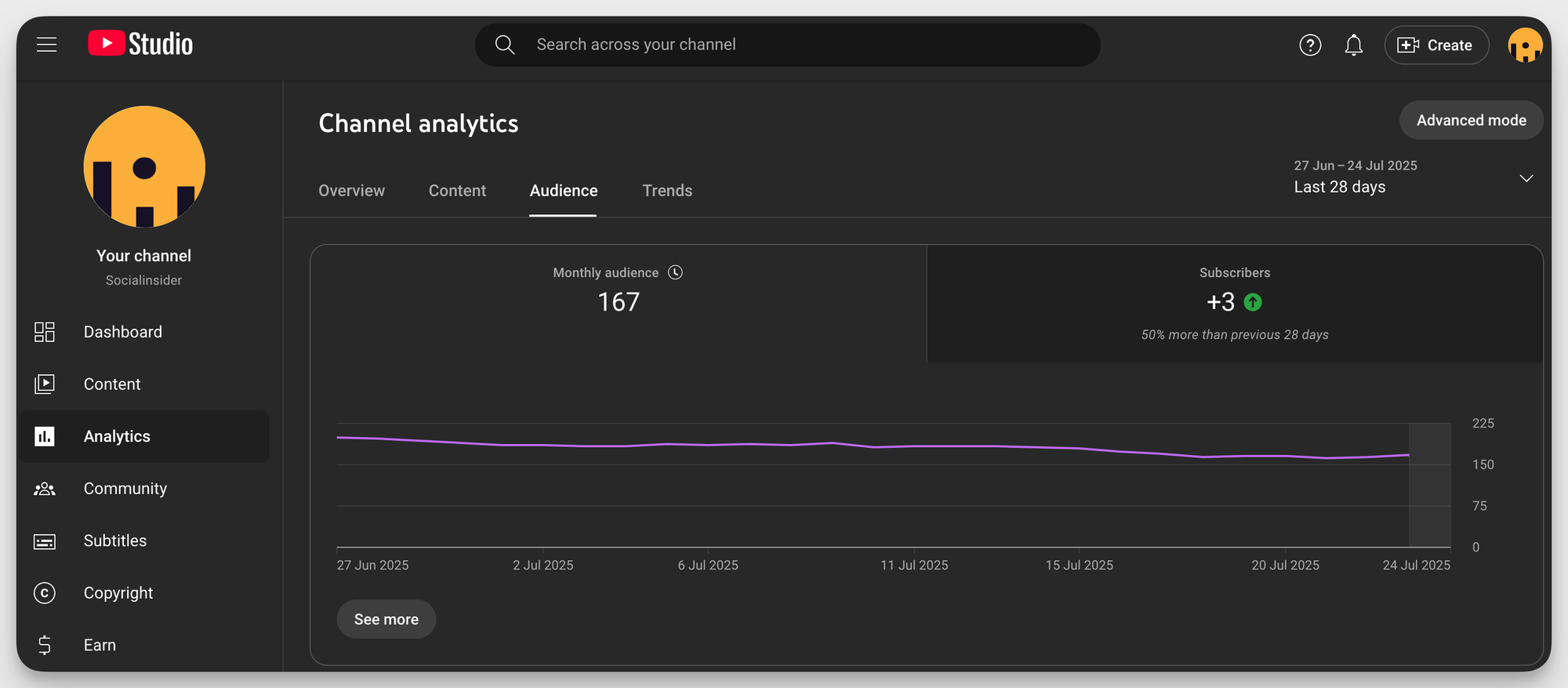 socialinsider youtube studio analytics