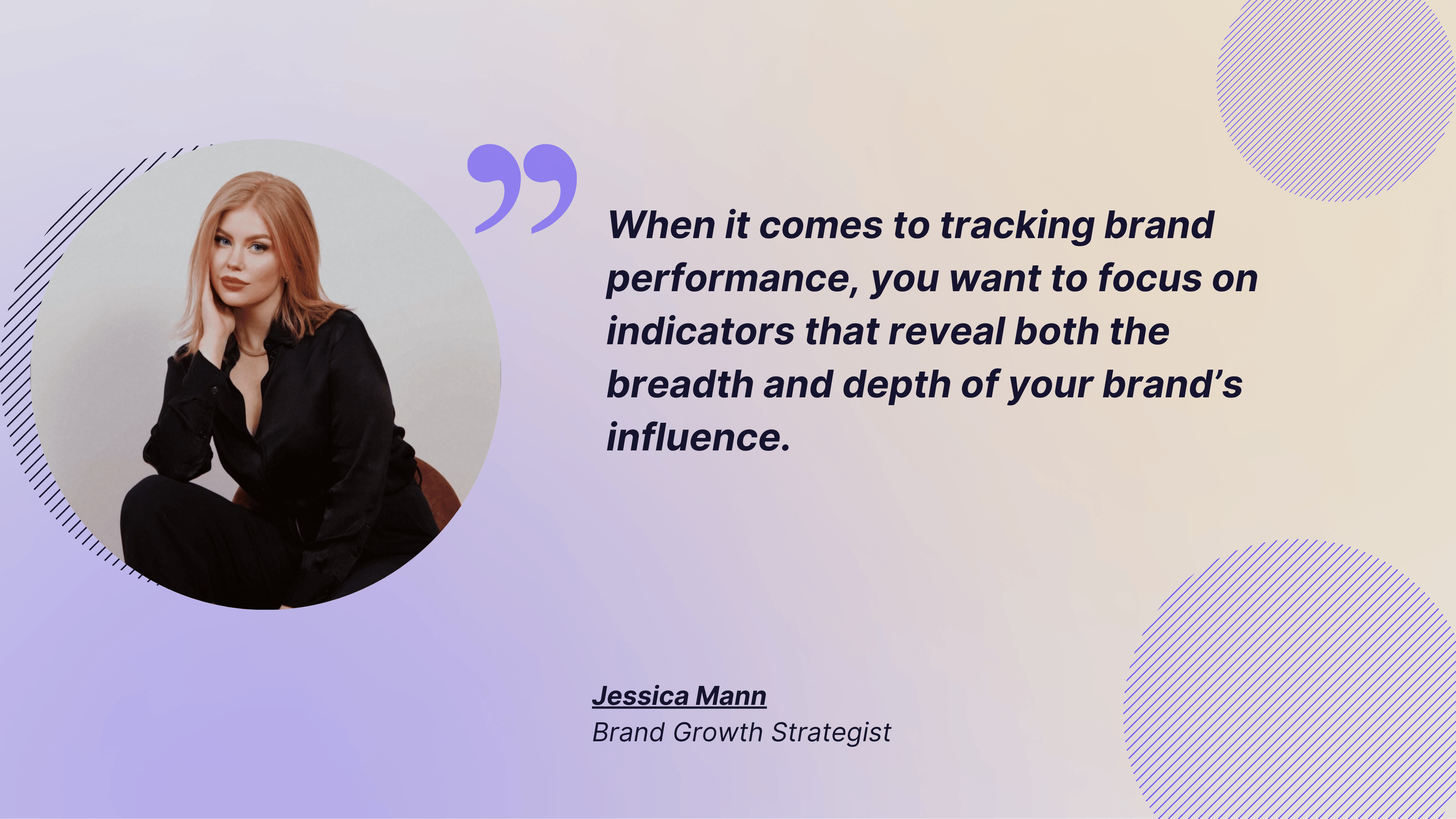 brand performance indicators to track according to jessica mann