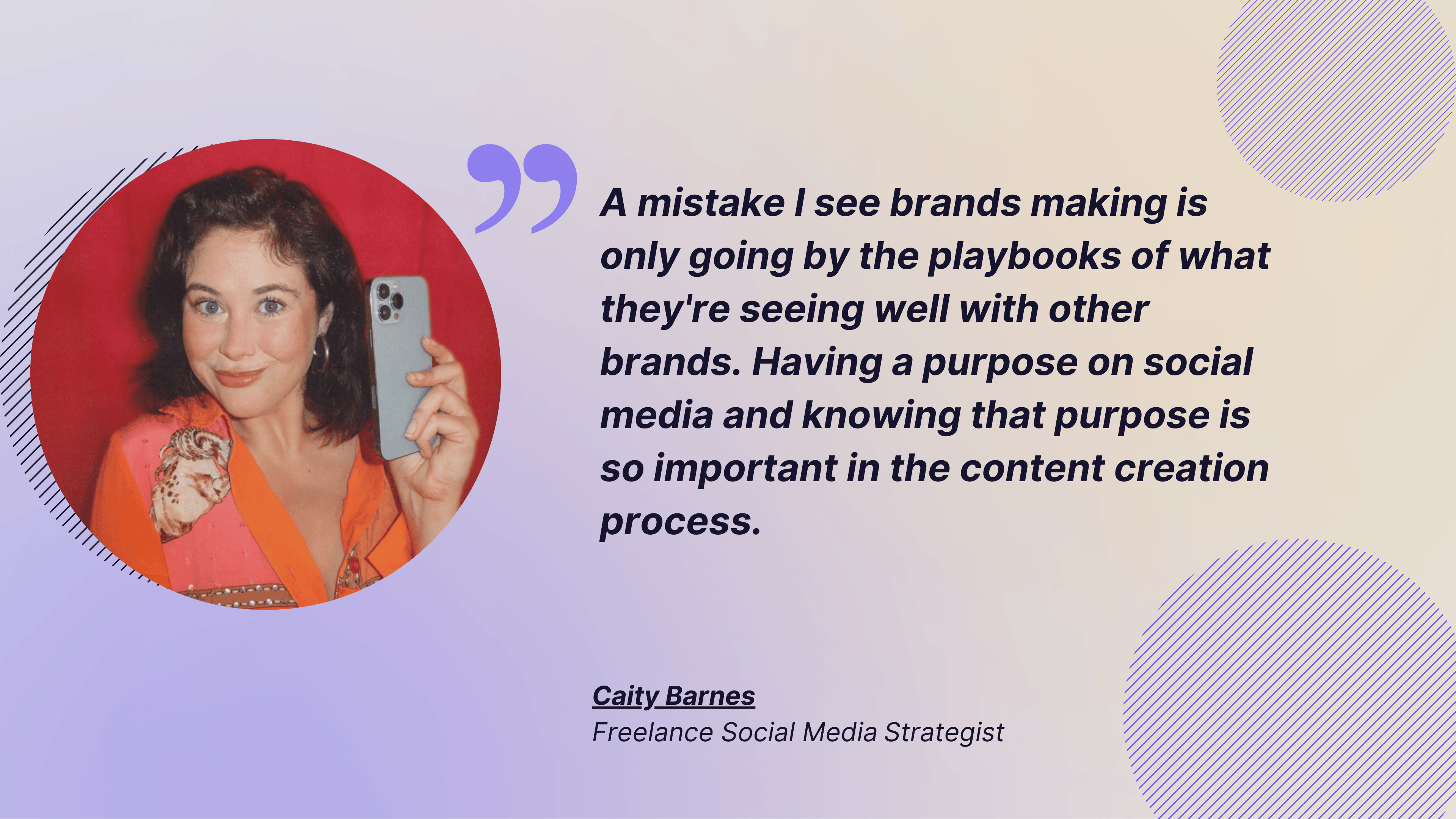 caity quote about mistakes when creating social media content