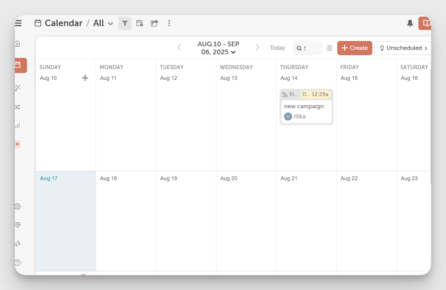 coschedule dashboard