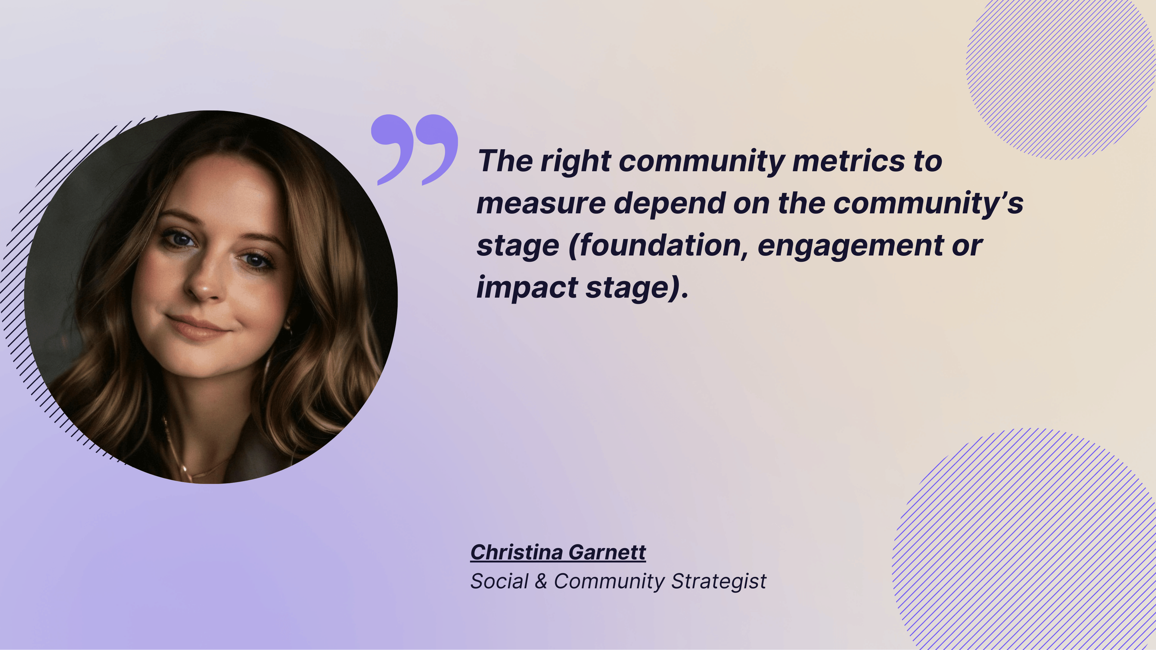quote about community metrics