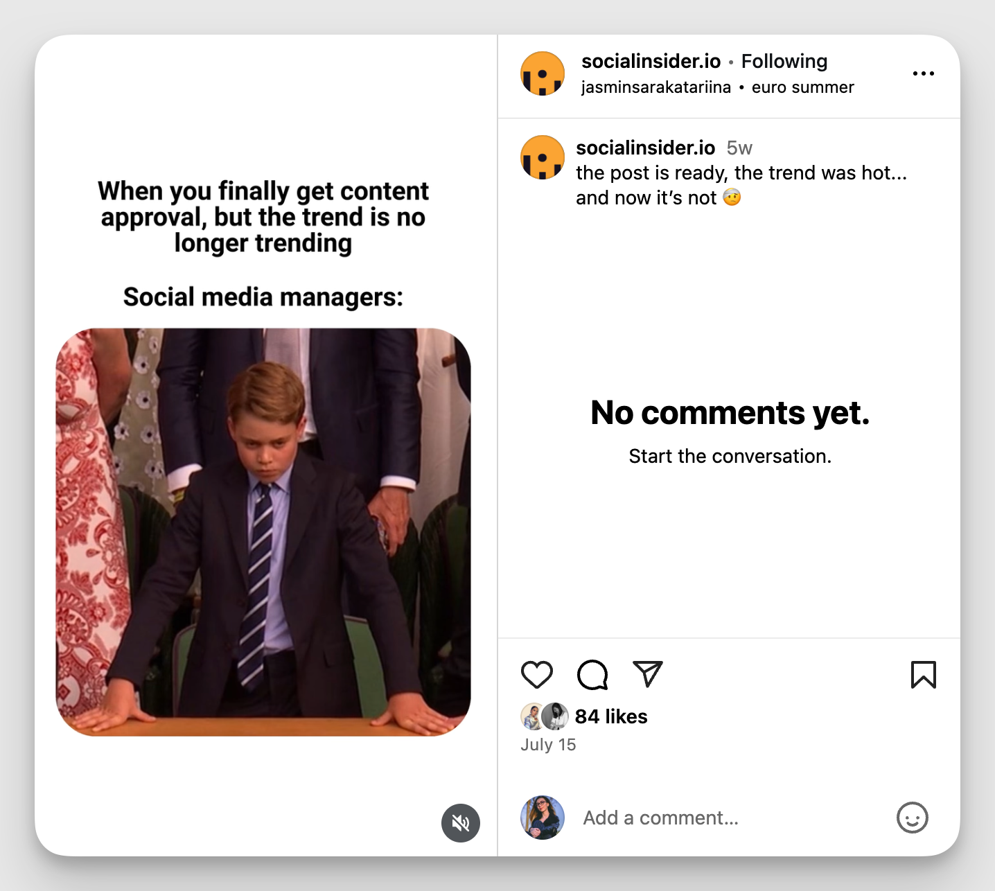 socialinsider instagram post example