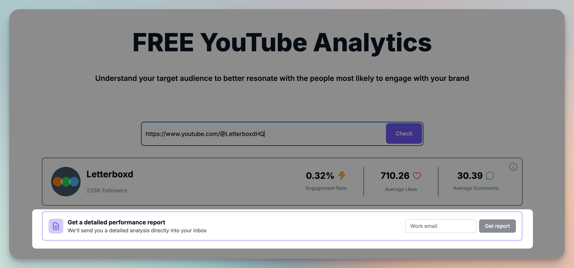 Free Tools Suite - Get a detailed performance report