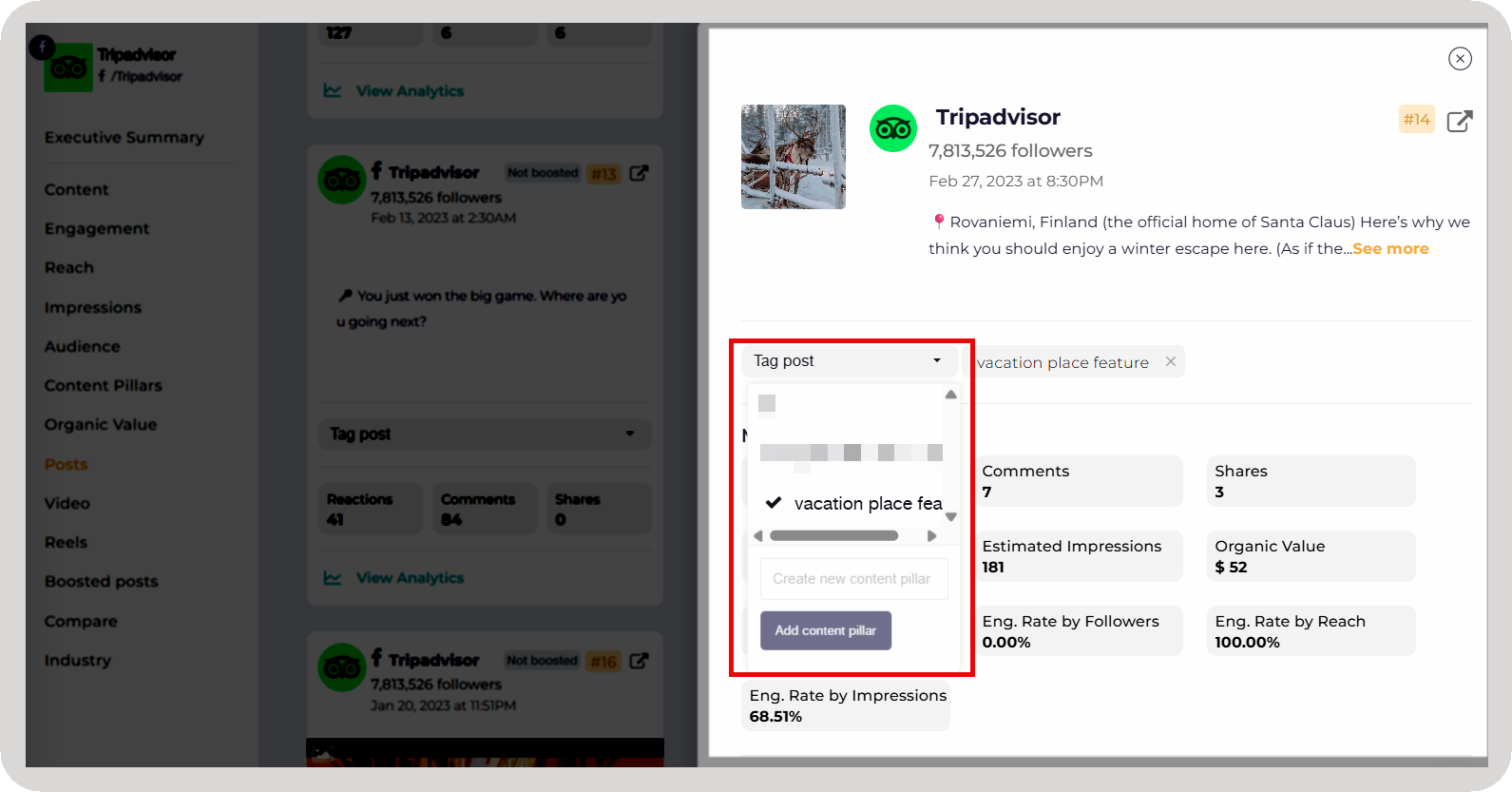 facebook post analysis