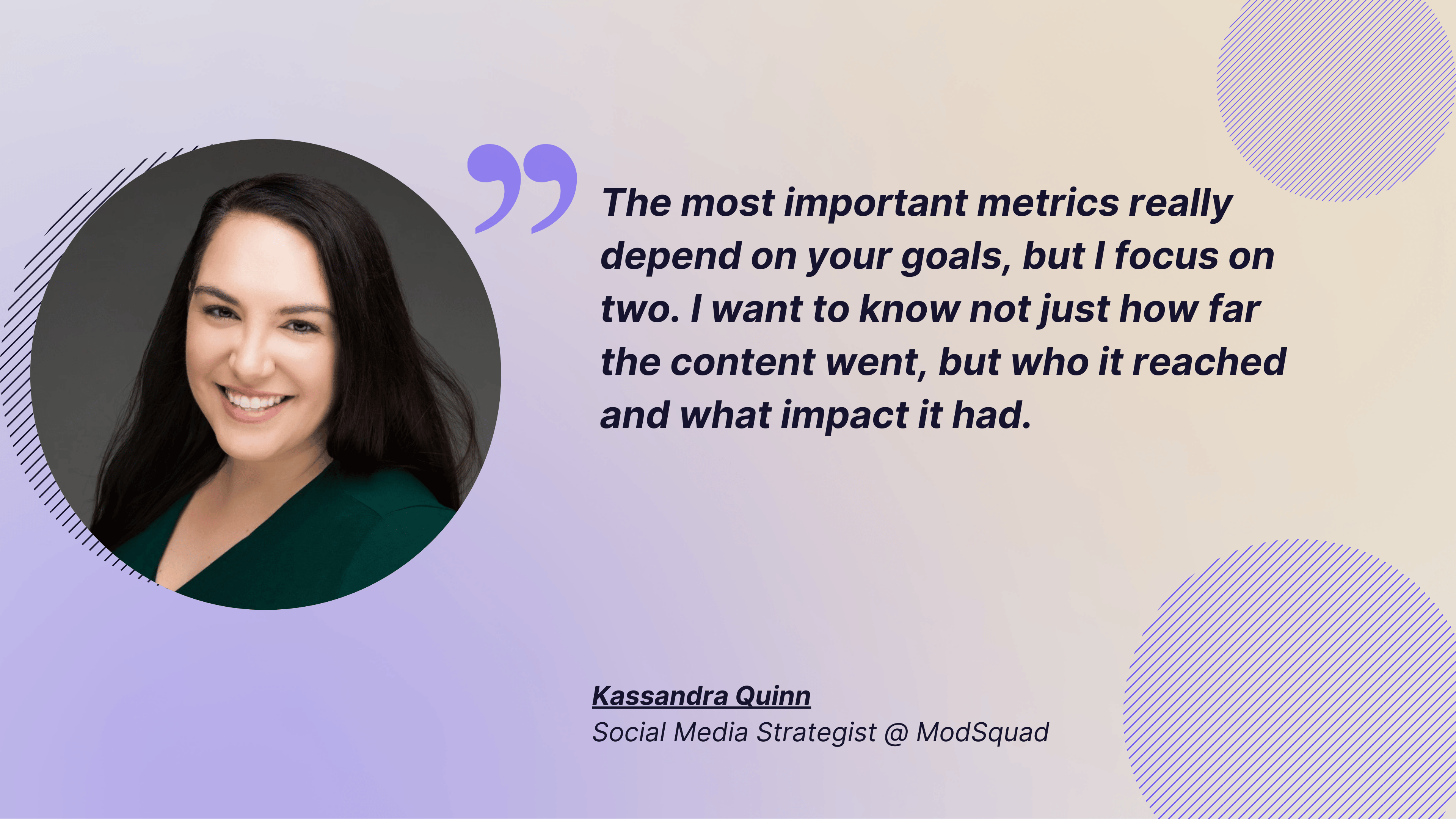 quote about important facebook metrics from kassandra quinn