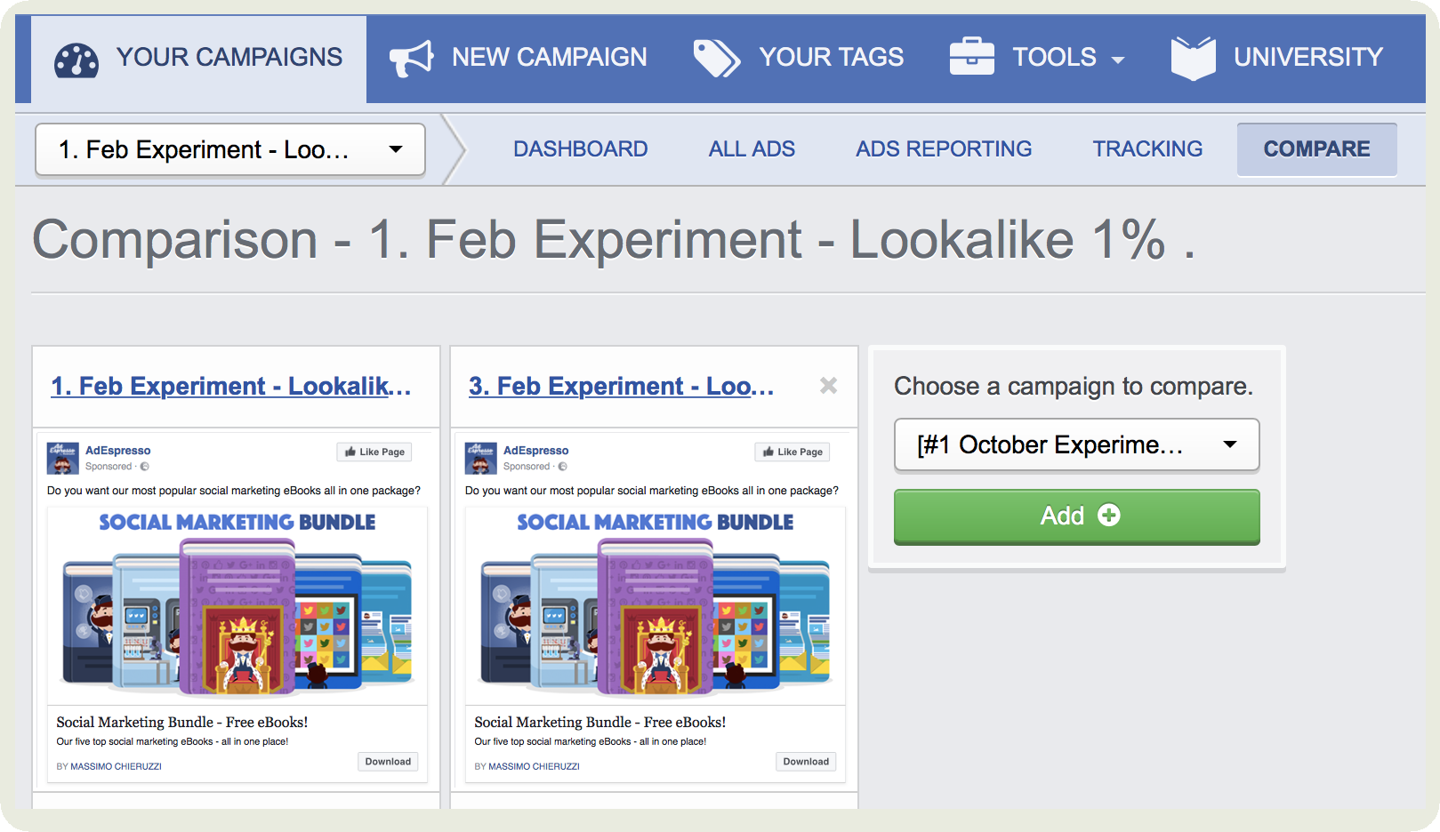 adsespresso dashboard
