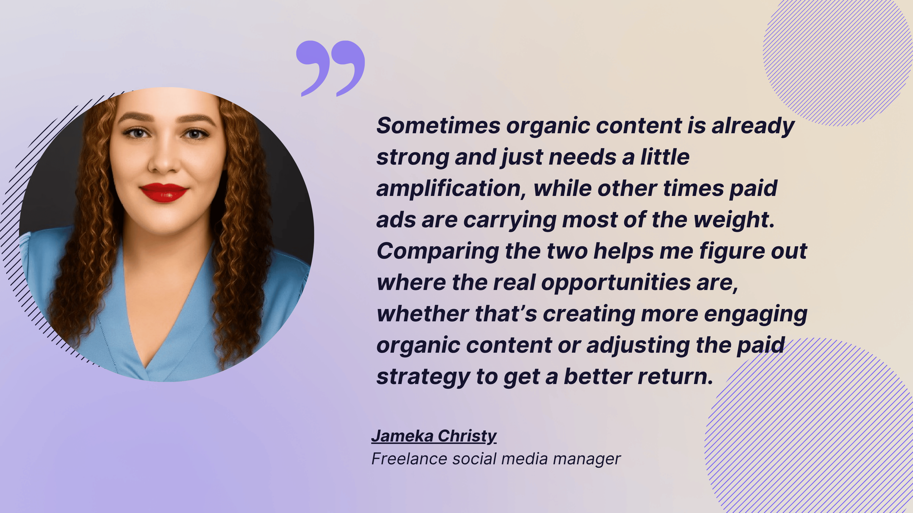 quote about paid vs organic content
