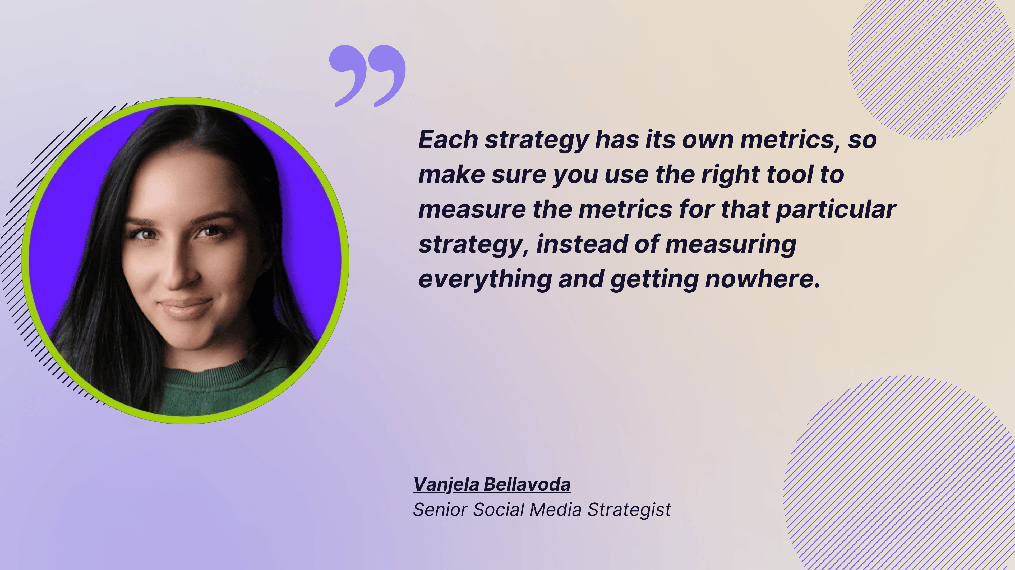 quote from vanjela about instagram metrics