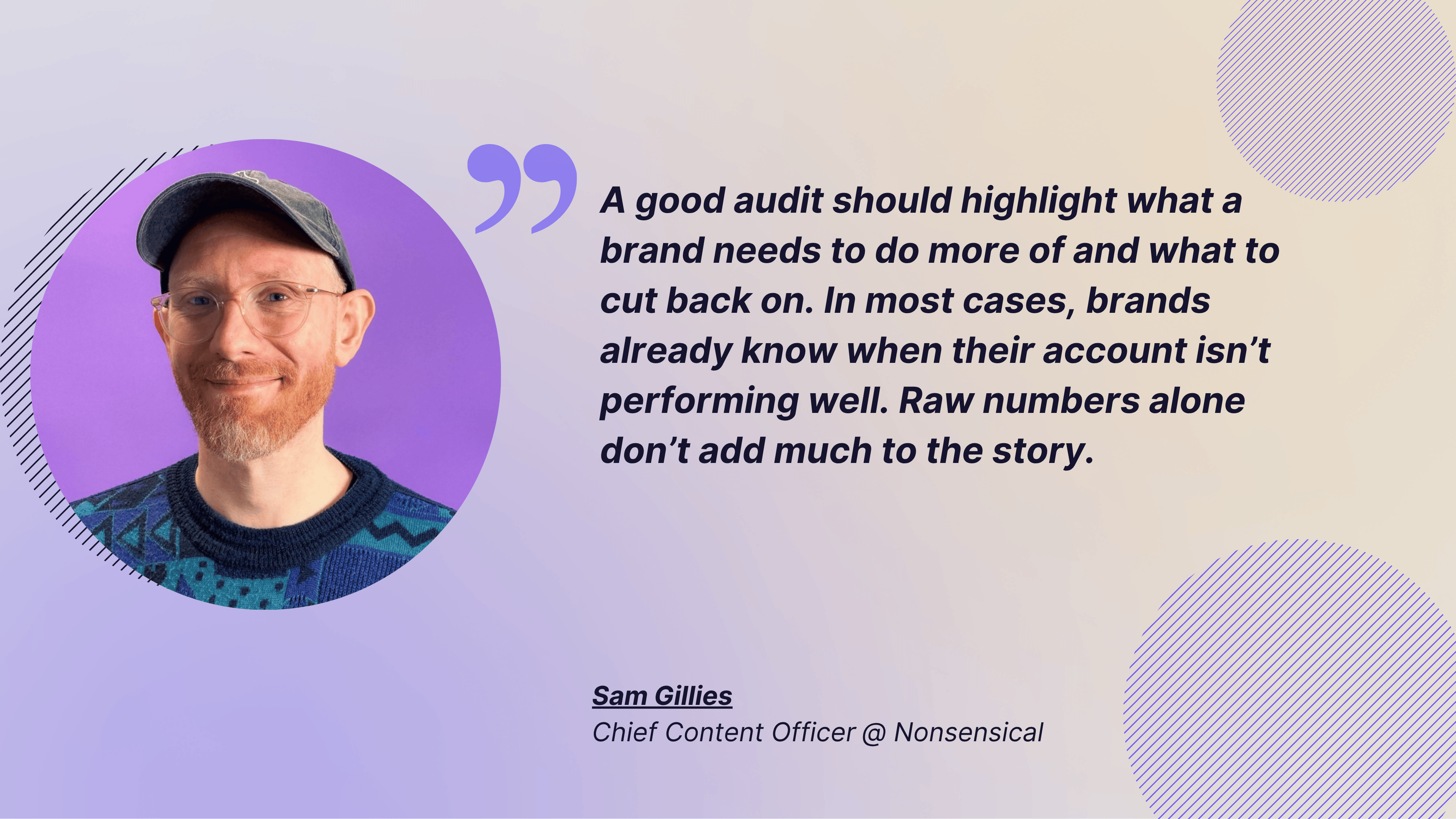 sam quote about running an audit